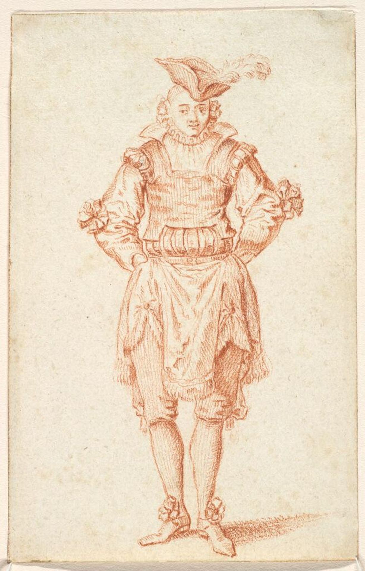 Standing Man in a Theatrical Costume by Claude Gillot