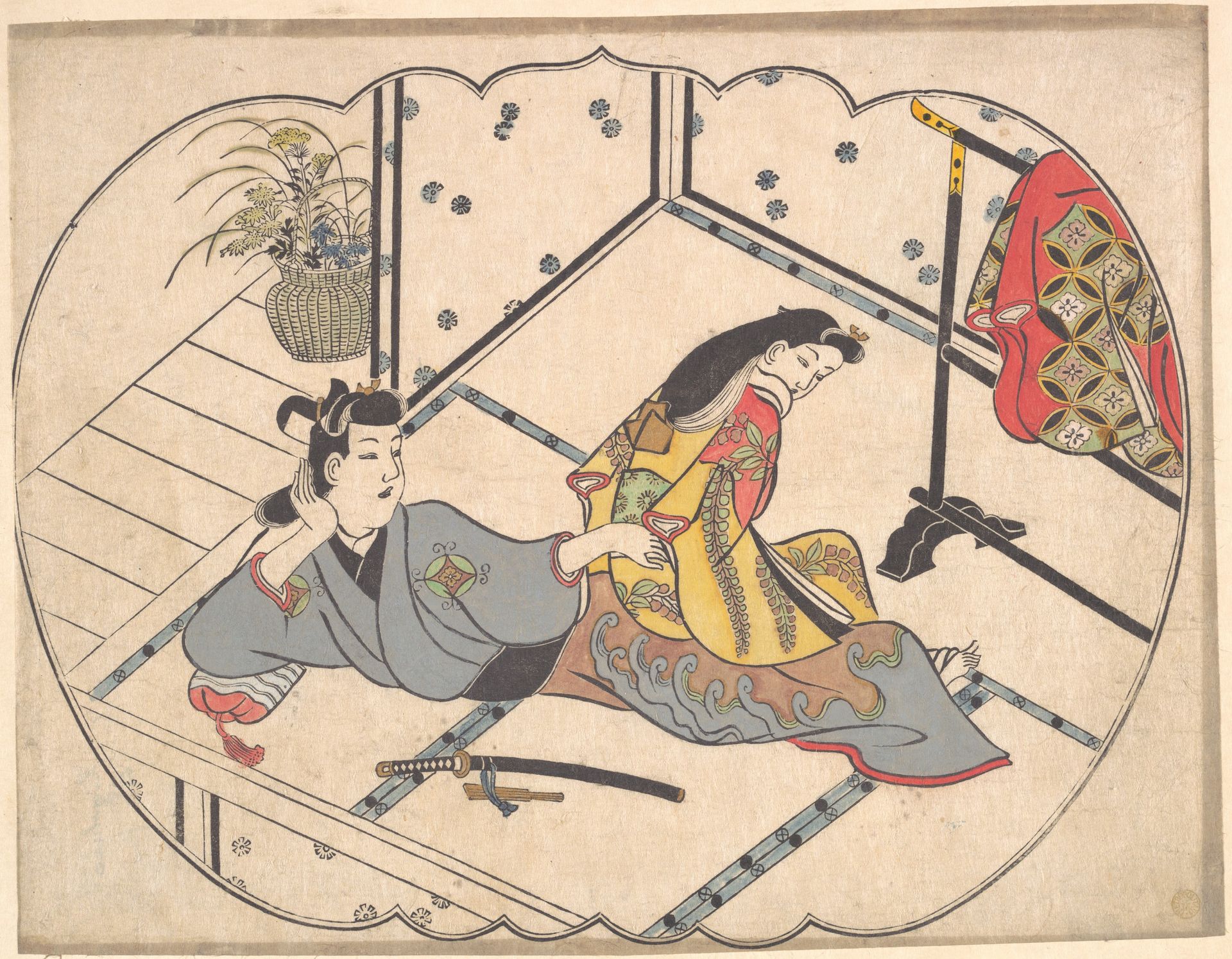 Scene in a Joroya by Furuyama Moroshige