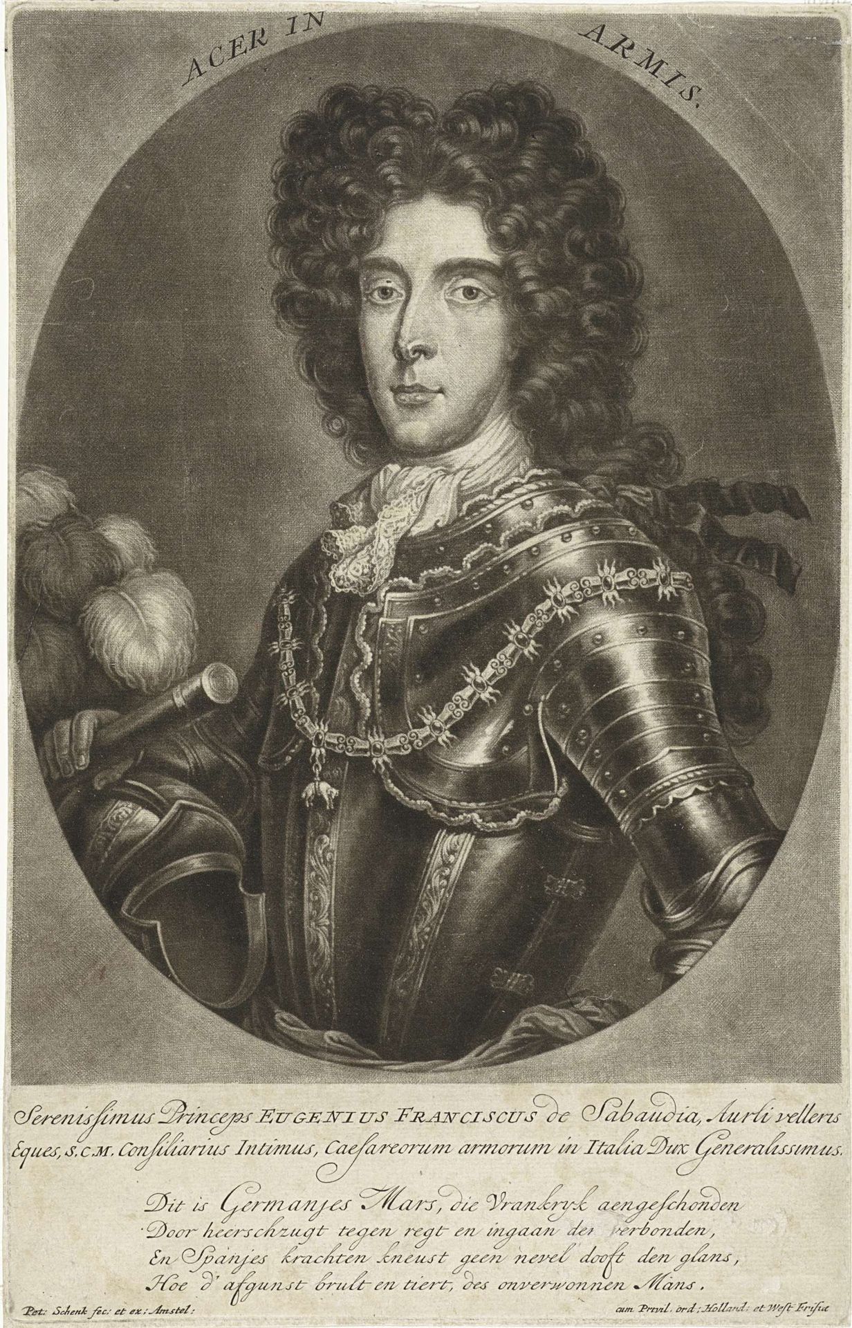 Portret van Eugenius van Savoye by Pieter Schenk