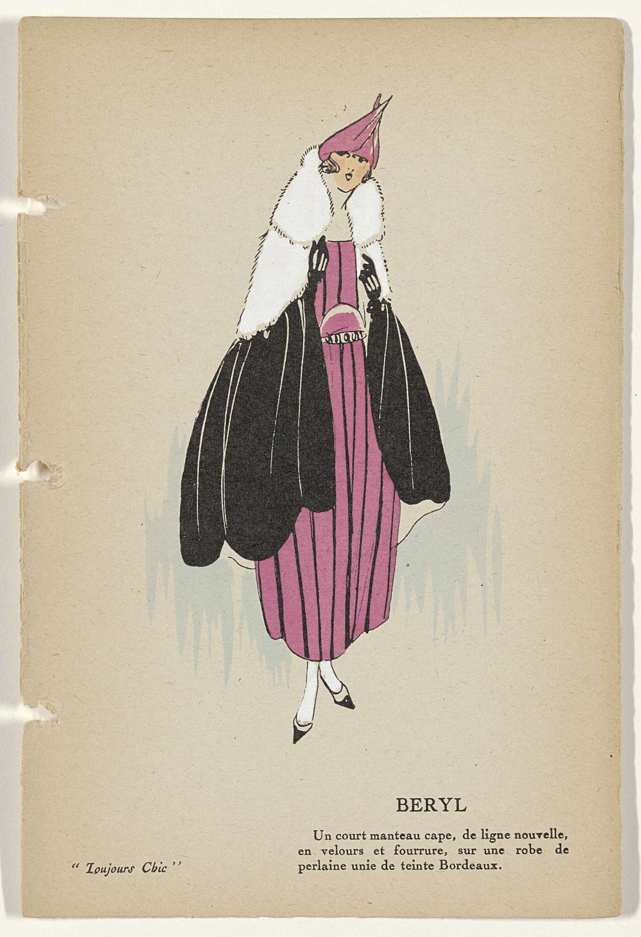 Toujours Chic Les Tailleurs et Les Manteaux, Hiver 1921-1922: Beryl by G-P. Joumard