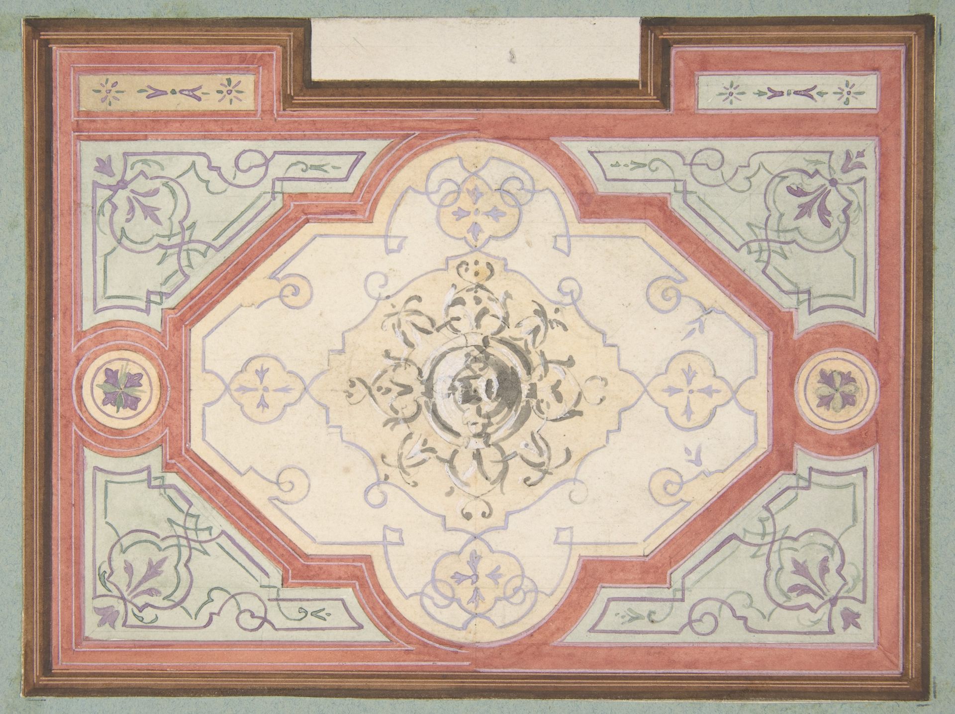 Design for the decoration of a ceiling by Jules-Edmond-Charles Lachaise
