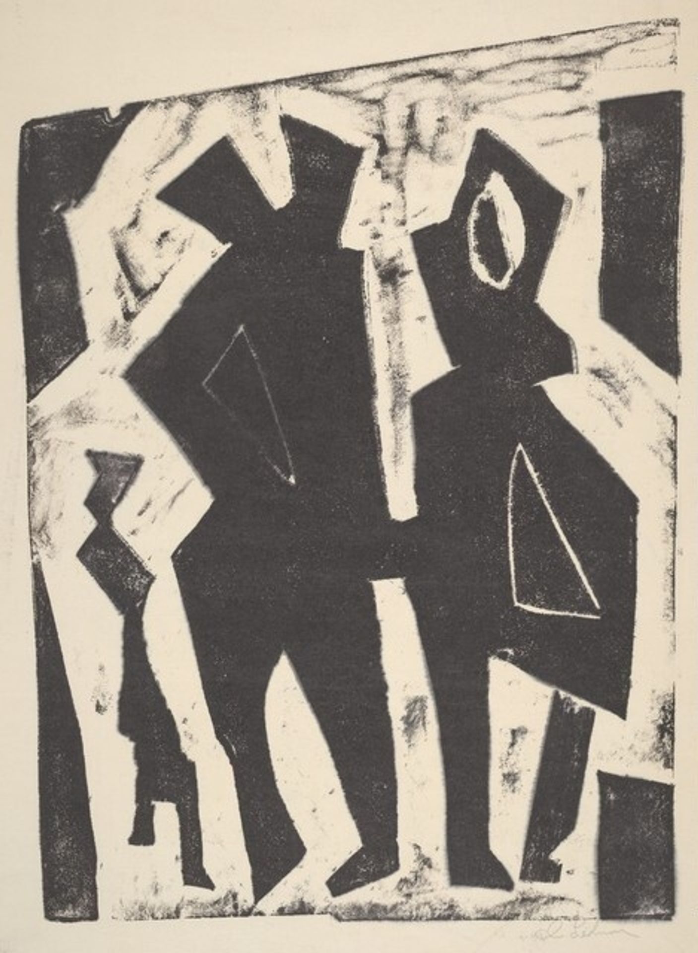 Untitled (Abstracted Figures) by Irving G. Lehman