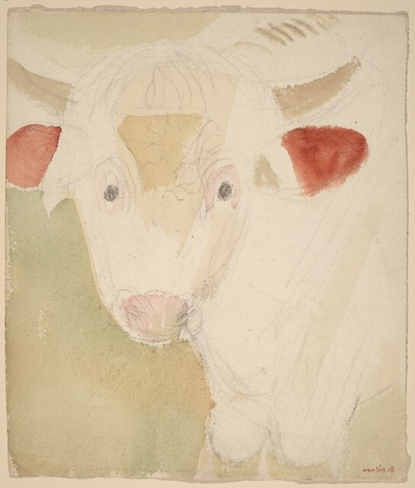 A Little Yearling, Ayrshire Bull, Rowe, Massachusetts by John Marin