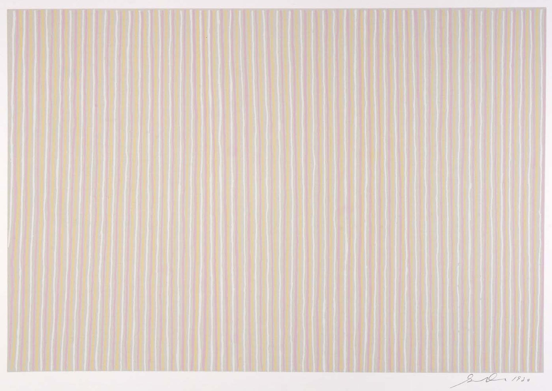Untitled (Pink, Yellow and White) by Gene Davis
