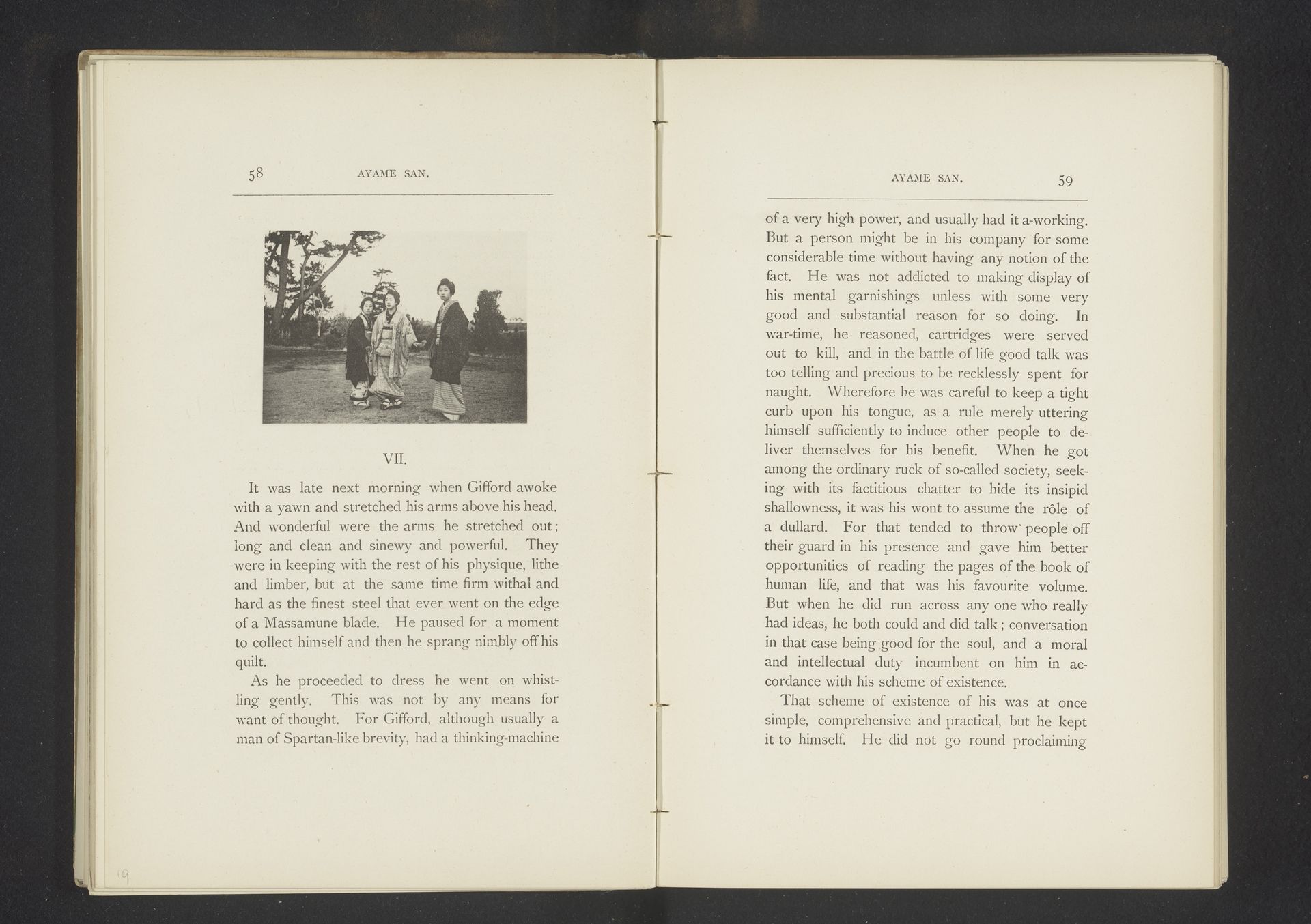 Drie vrouwen op een grasveld by William Kinnimond Burton