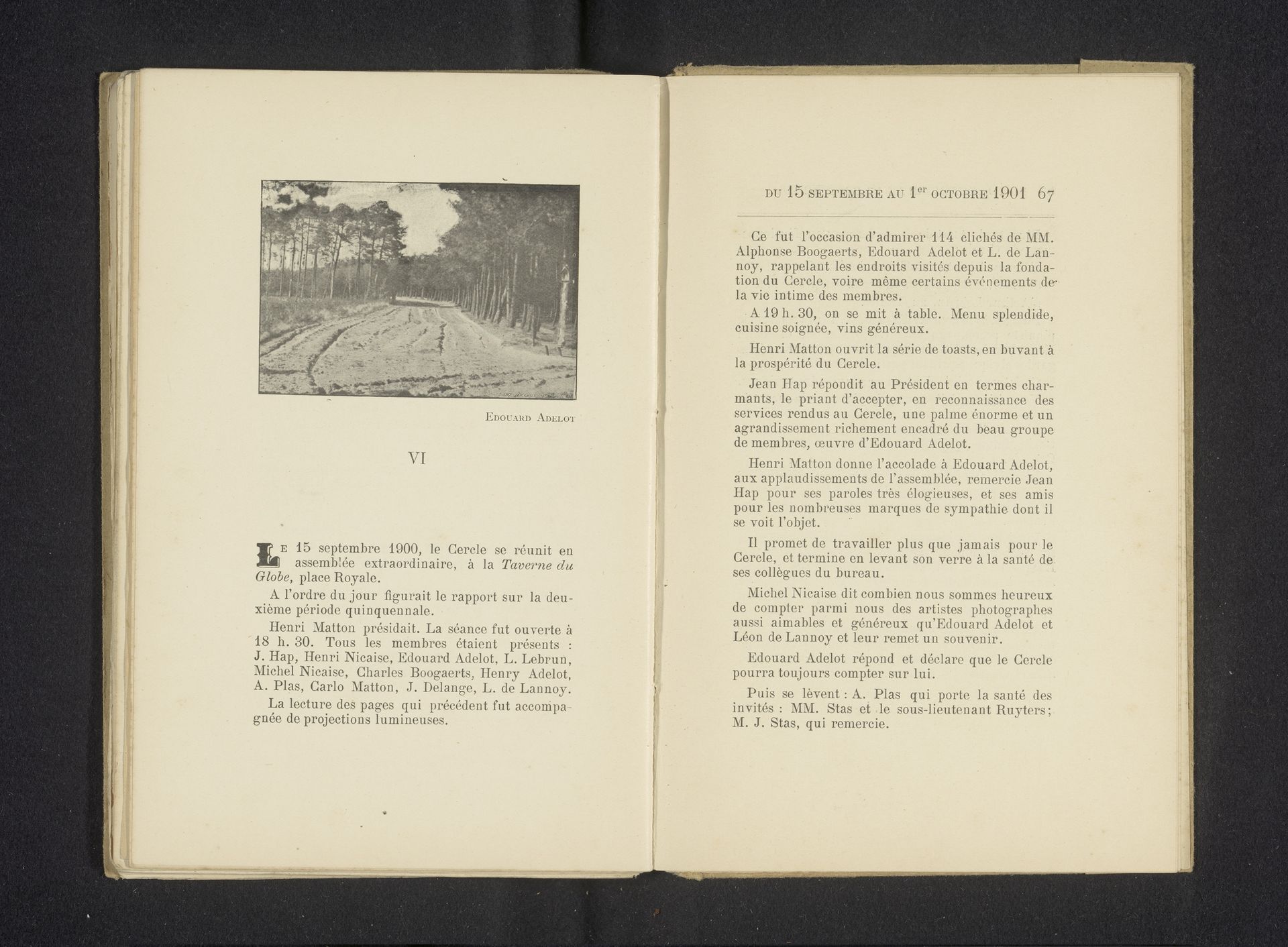 Landschap by Edouard Adelot