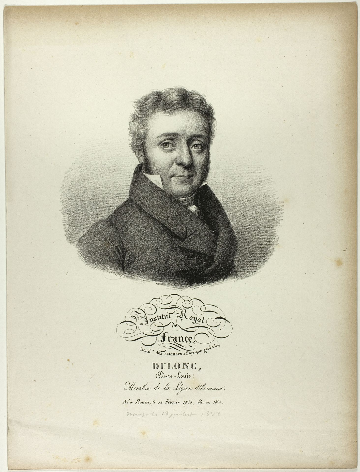Portrait of Pierre-Louis Dulong by Jules Boilly