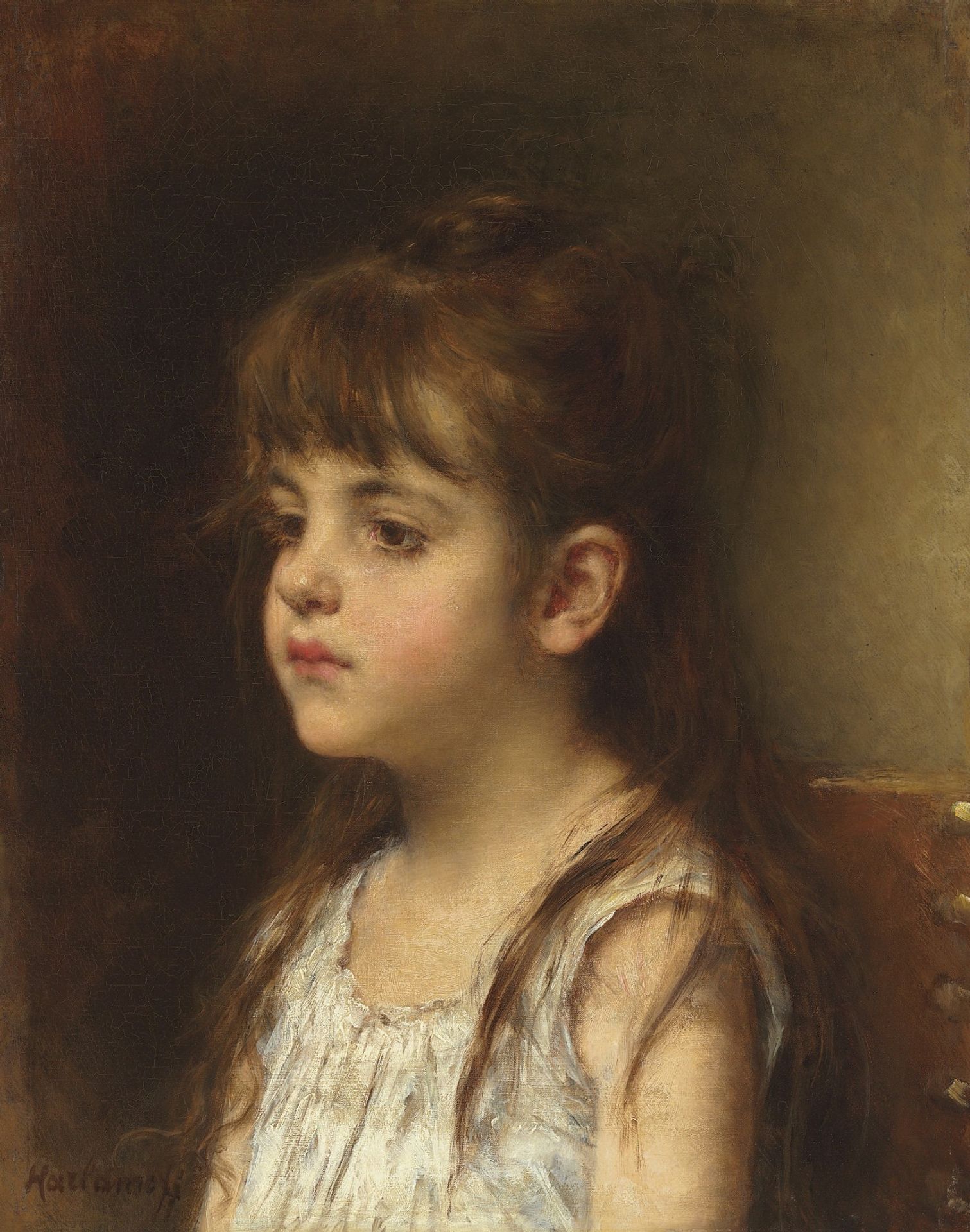 Portrait of a Young Girl by Alexei Harlamoff