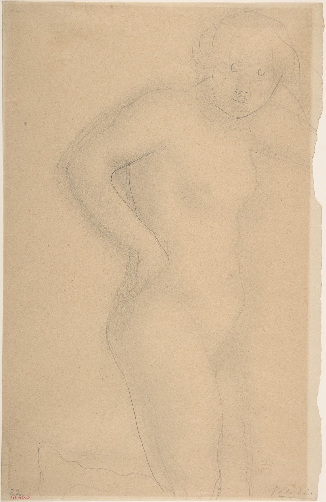 Young Girl Kneeling by Auguste Rodin