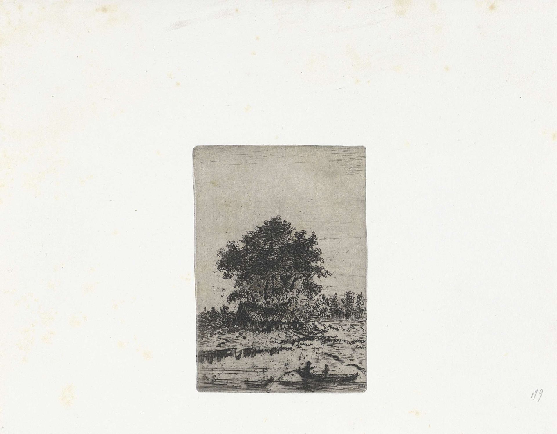 Landschap met hut onder bomen by Arnoud Schaepkens