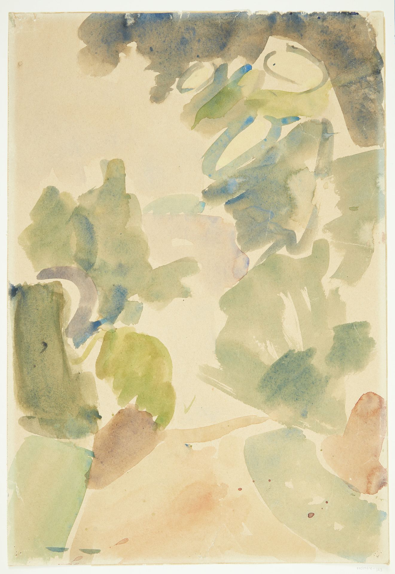 Skovvej. Farvestudie by Edvard Weie