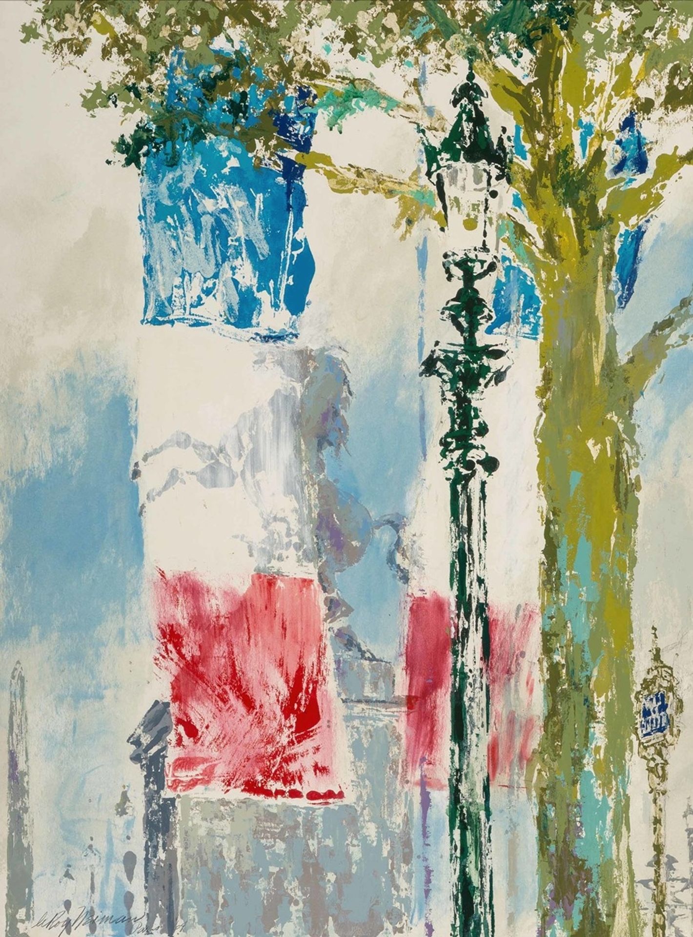 Paris Street Scene by LeRoy Neiman