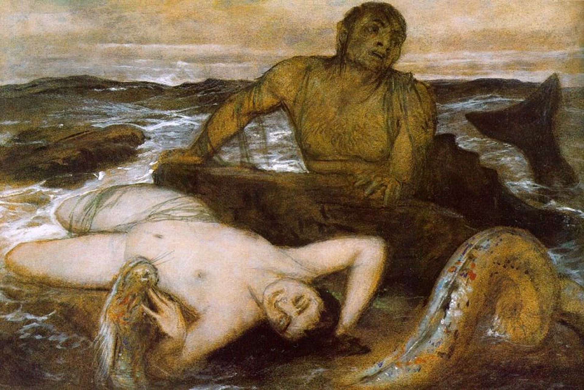 Triton and Nereid by Arnold Böcklin