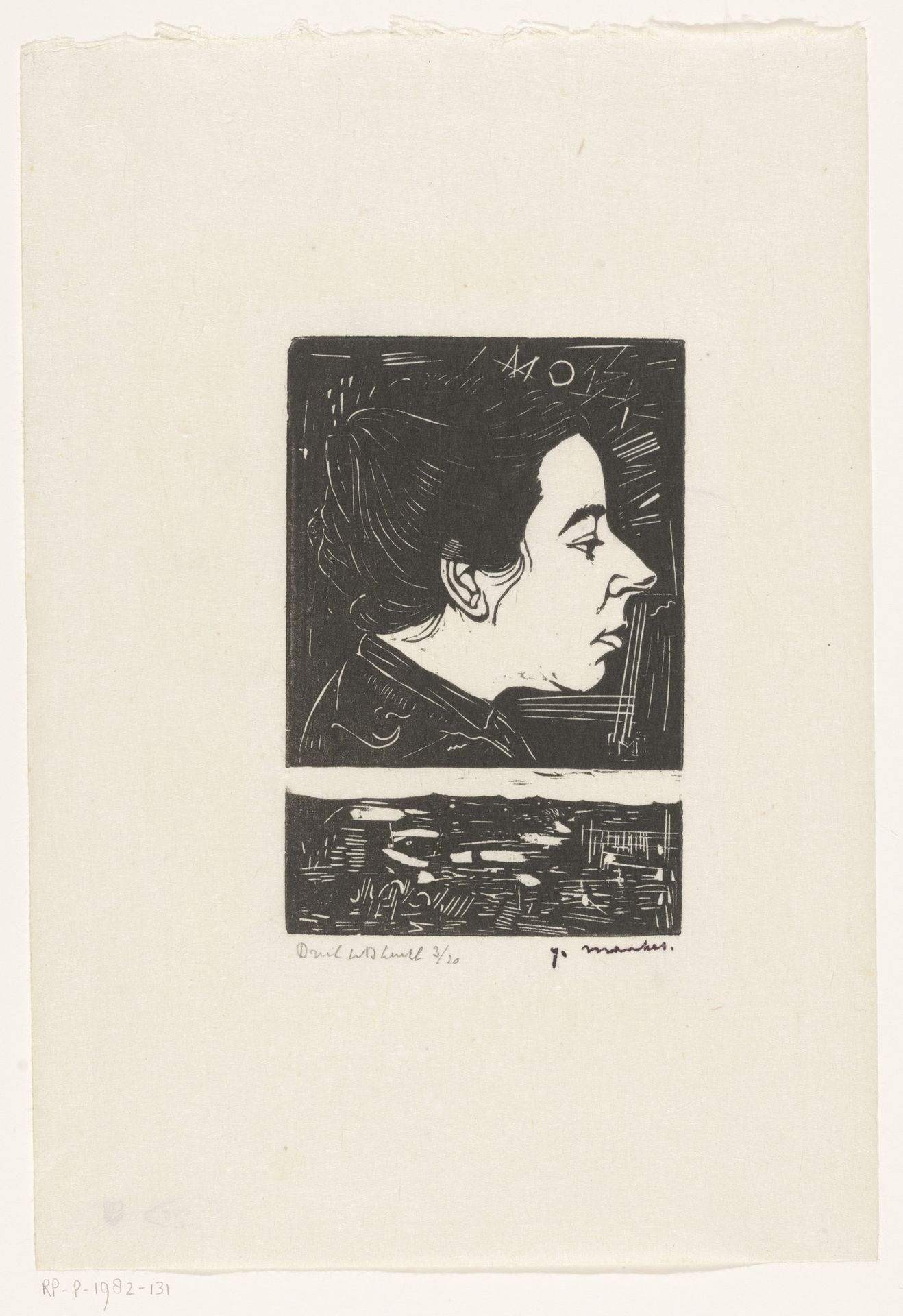 Portret van Anne Zernike by Jan Mankes