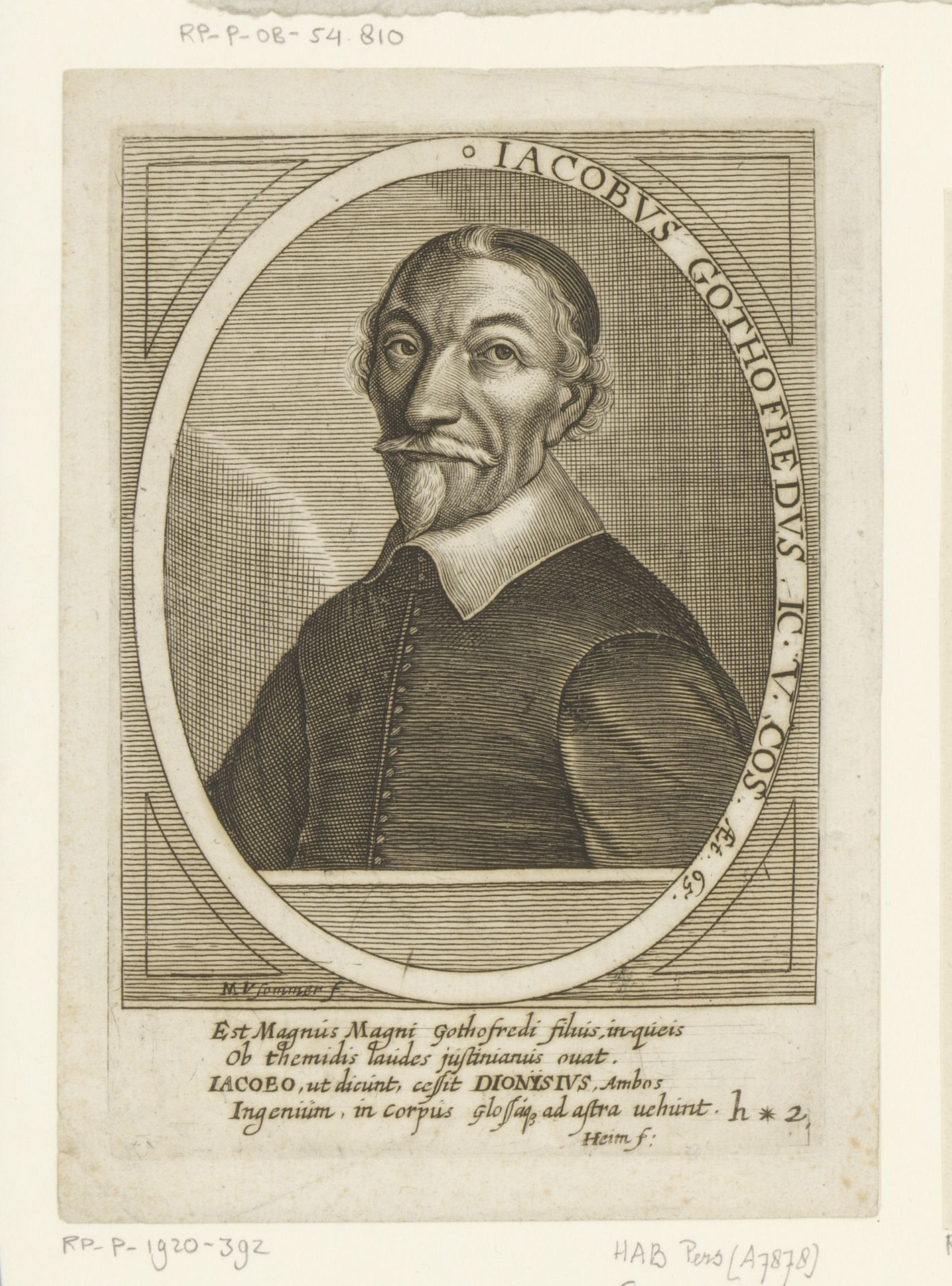 Portret van Jacques Godefroy by Matthias van Sommer