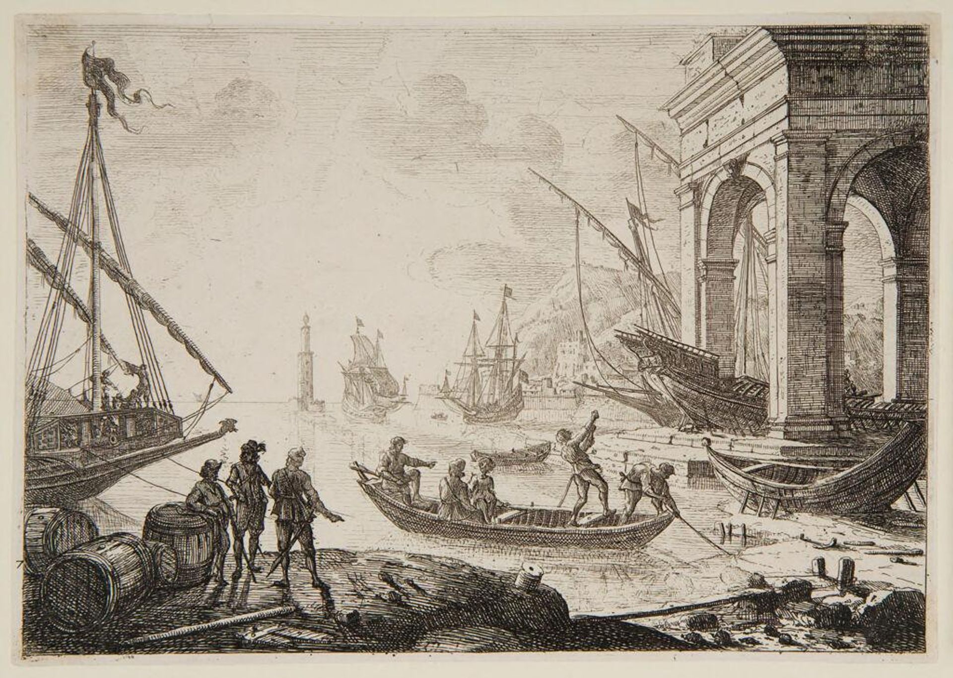 Seaport with Lighthouse by Claude Lorrain