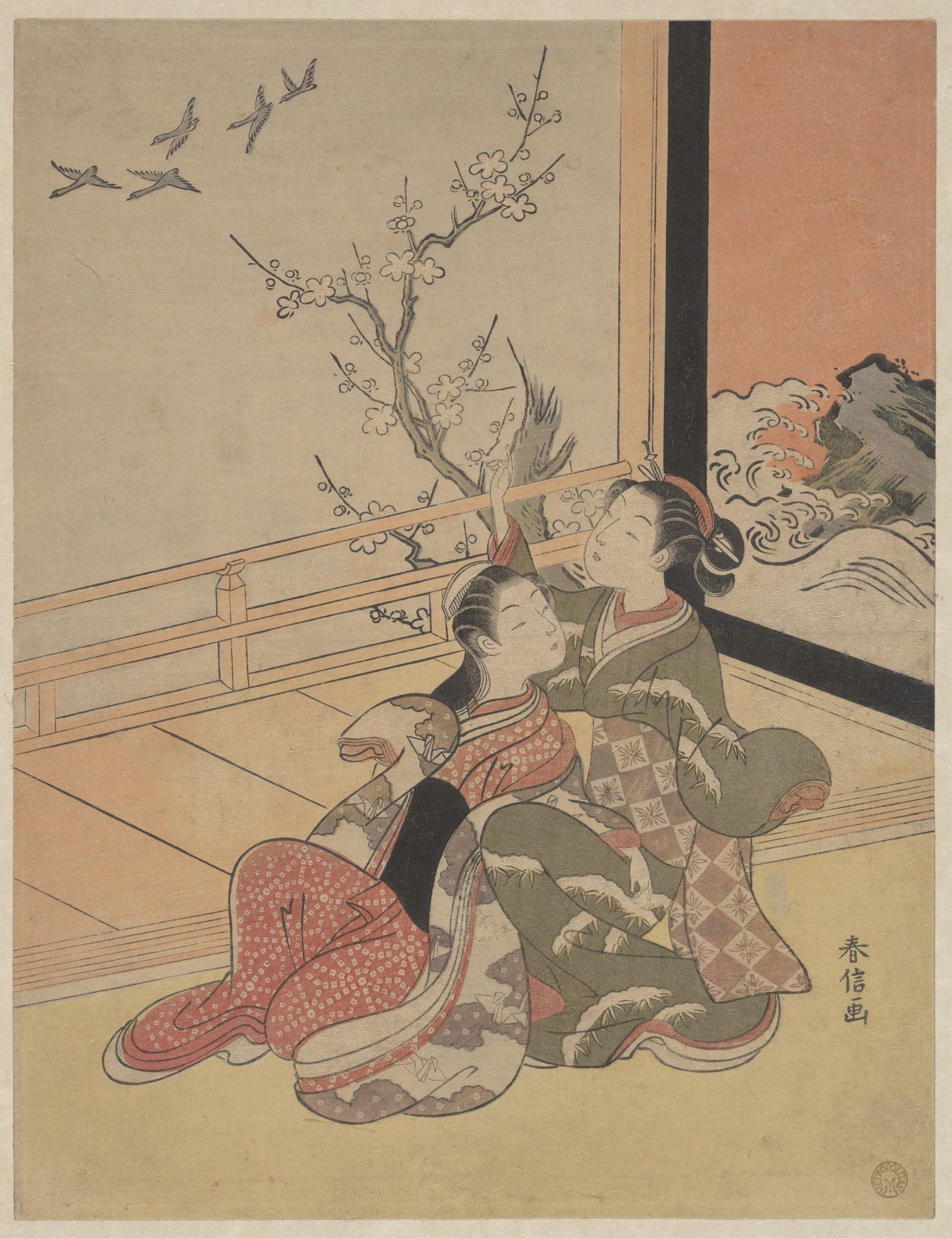See Them Fly by Suzuki Harunobu 鈴木春信