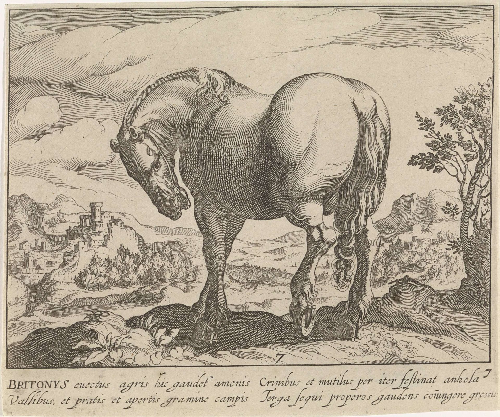 Landschap met paard uit Engeland by Egbert Van Panderen
