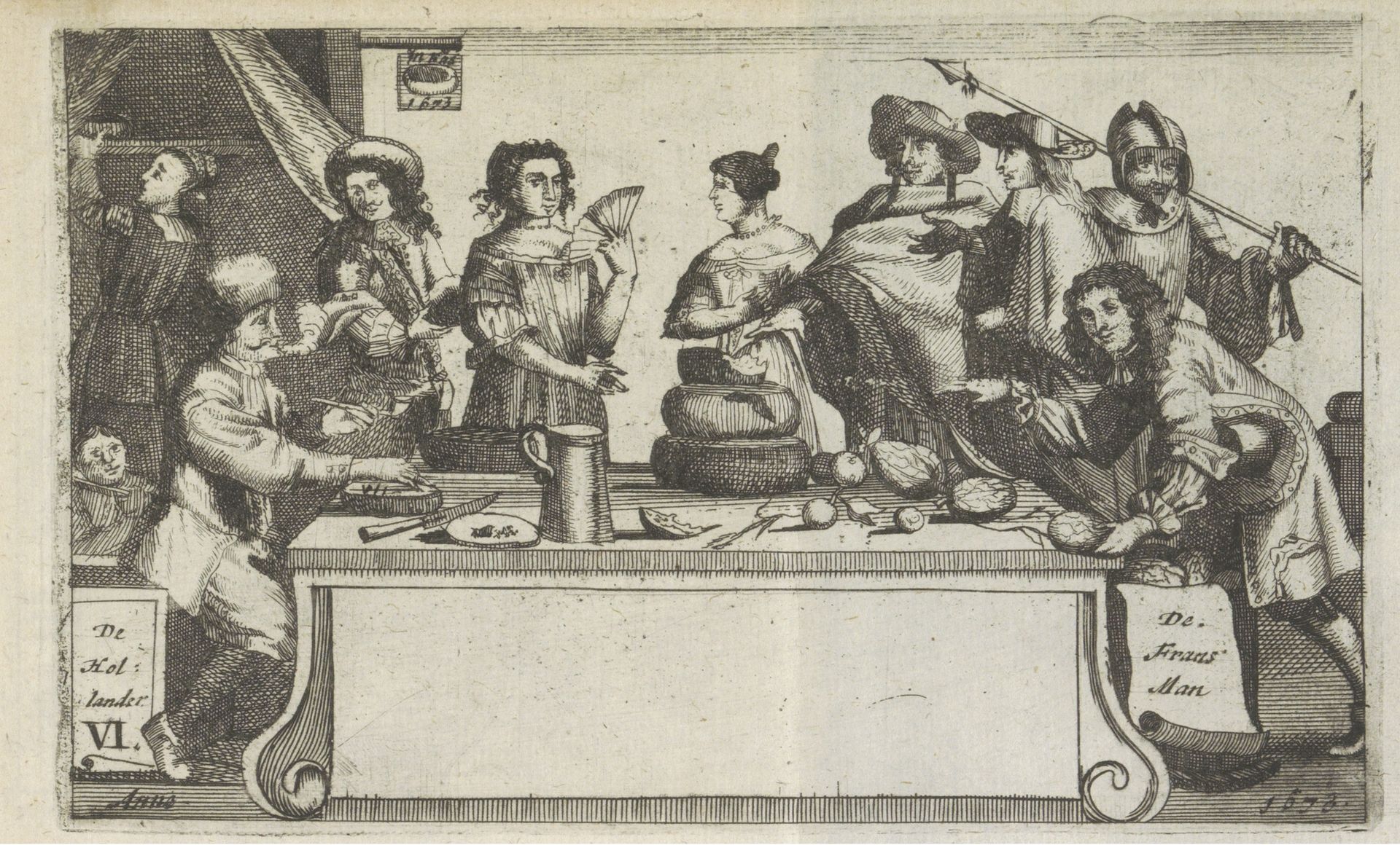 De Fransman en de Hollander, 1673 by Anonymous