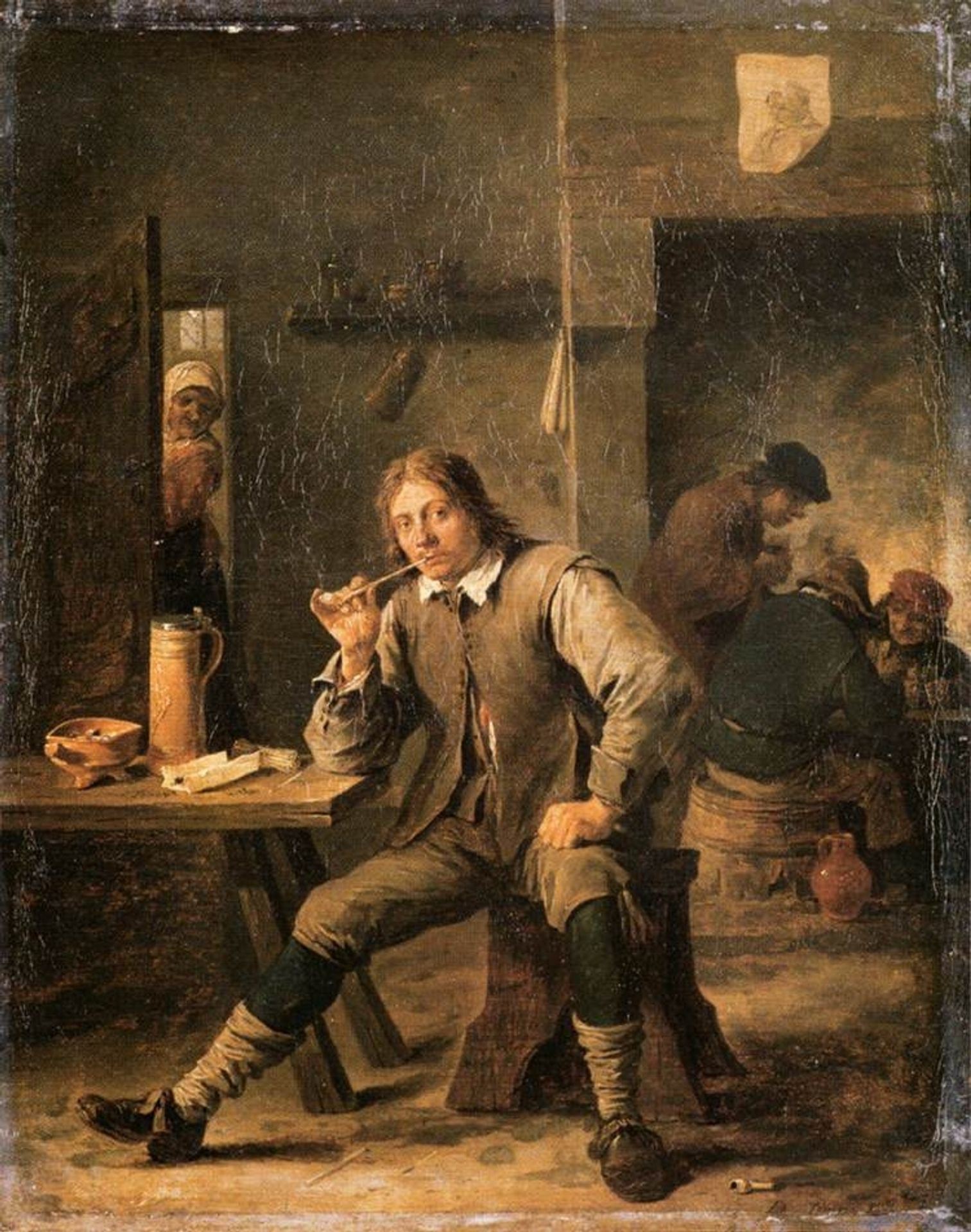 A Smoker Leaning on a Table by David Teniers The Younger