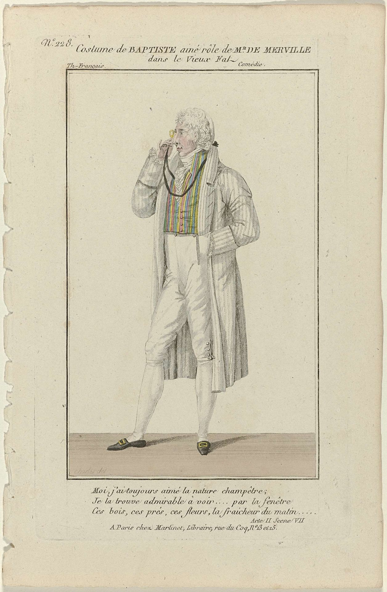 Petite Galerie Dramatique, 1796-1843, No. 228: Costume de Baptist (...) by Anonymous