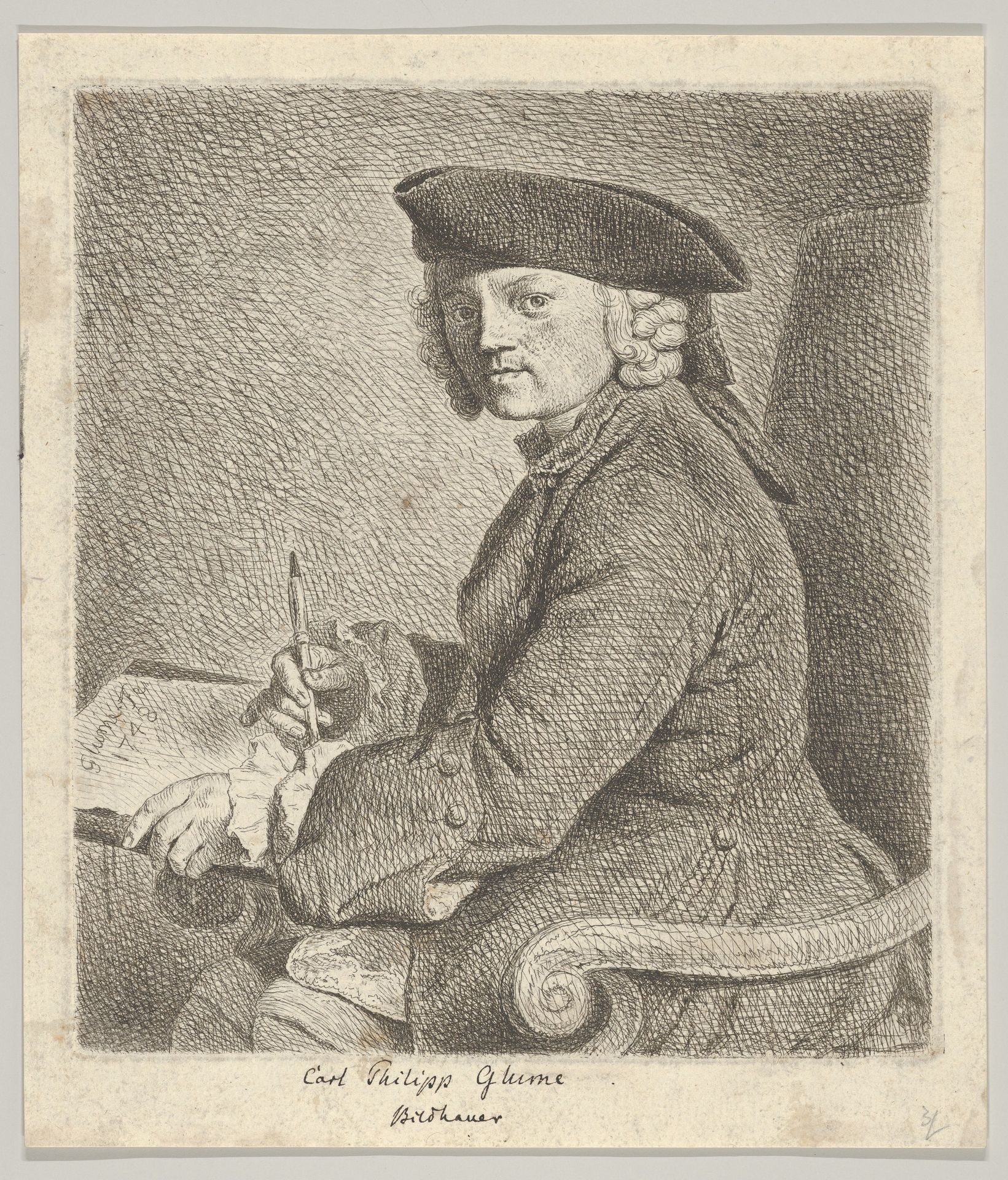 Carl Philipp Glume, the Artist's Brother by Johann Gottlieb Glume