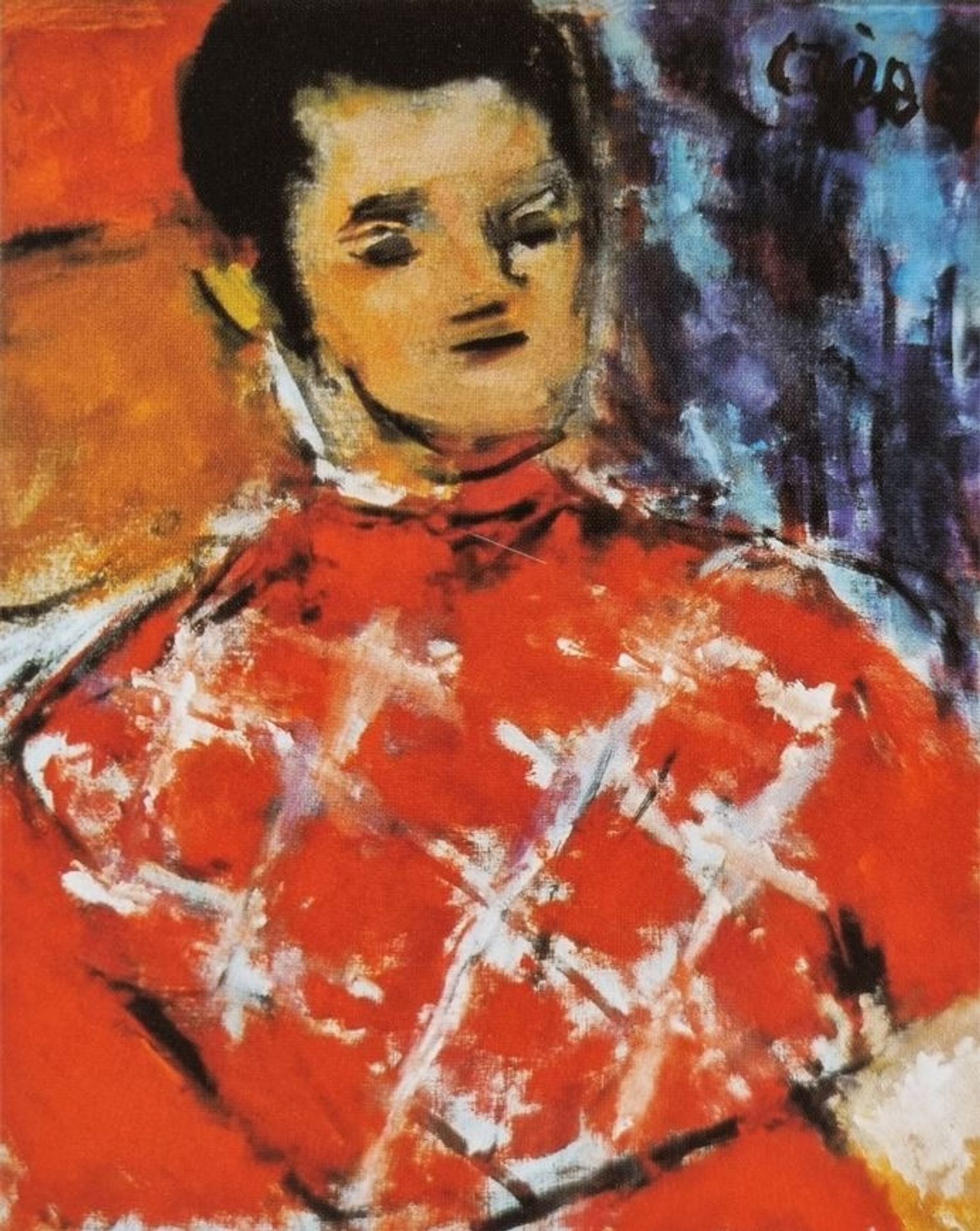 Czóbel Béla Kockás Pulover 1973 by Bela Czobel