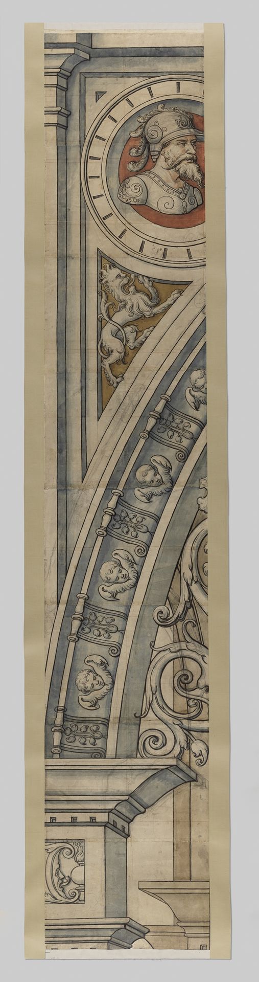 Fragmenten karton voor het glasraam in de westgevel van Joris van Egmond (Bisschop van Utrecht 1535-1559) voor de Sint Bavo Kerk te Haarlem by Gerrit Boels