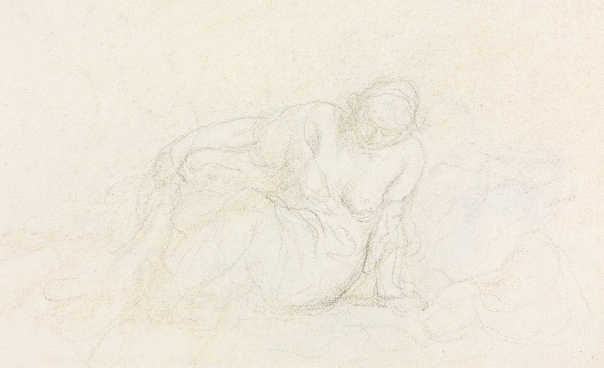 Reclining Woman Leaning on Her Arm by Honoré Daumier