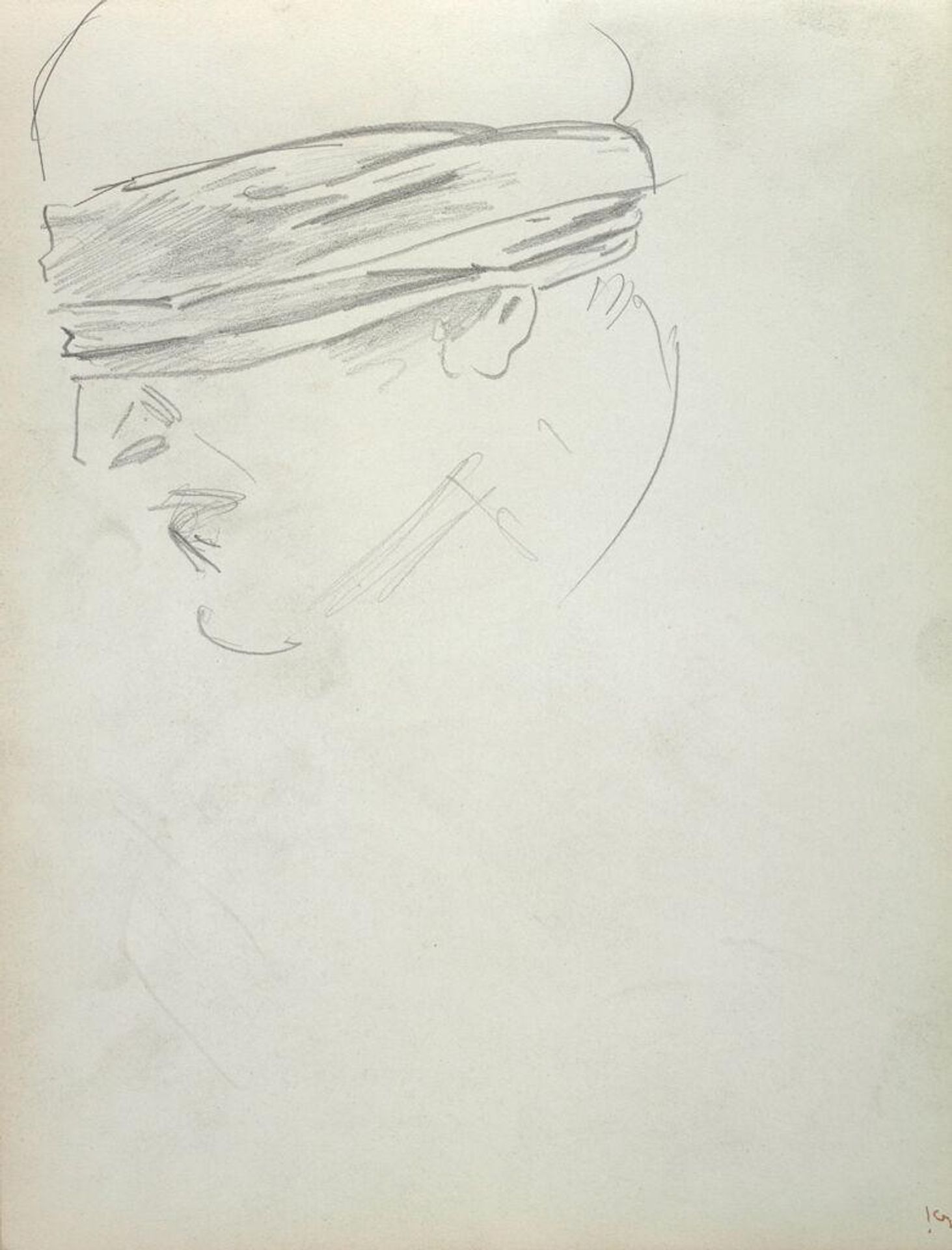 Study for the Head of the Synagogue, Boston Public Library by John Singer Sargent