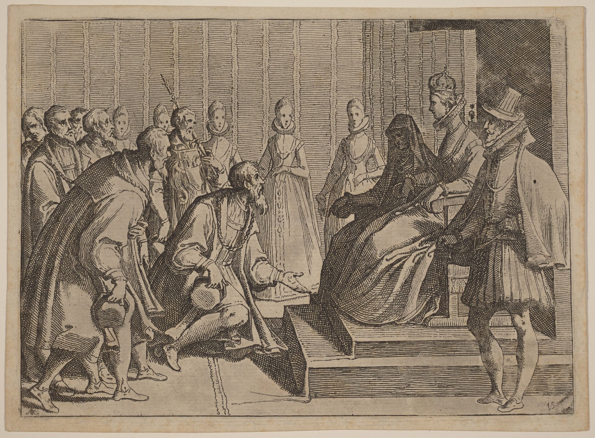 Margaret of Austria Giving Audience to a Nobleman by Raffaello Schiaminossi