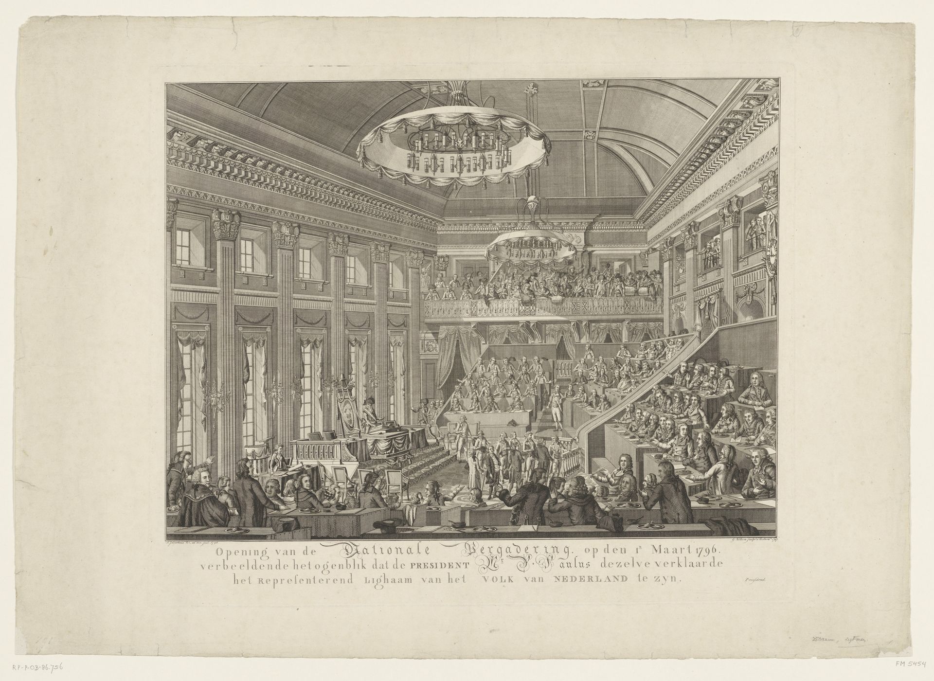 Opening van de Nationale Vergadering, 1796 by Govert Kitsen