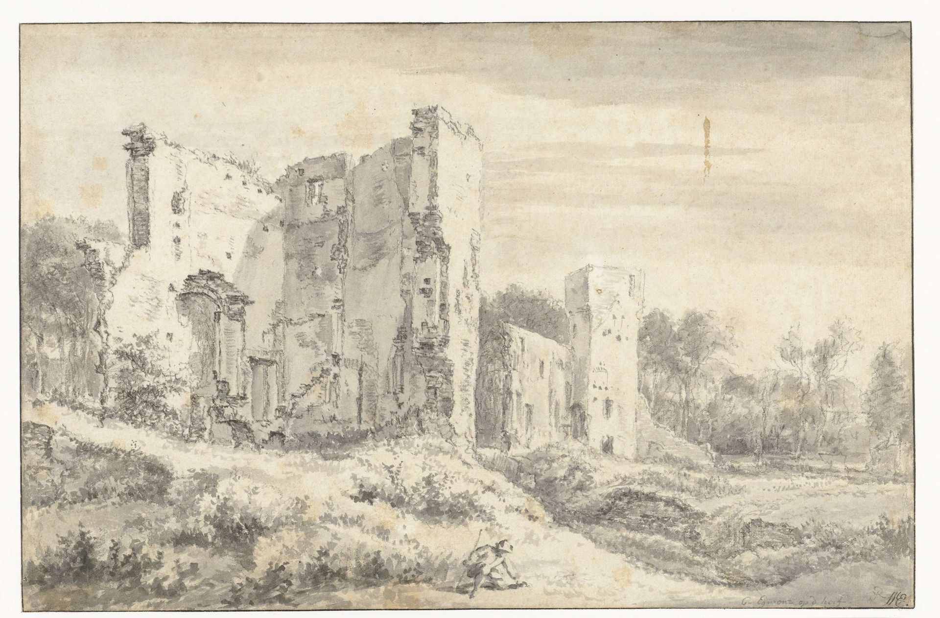 View of the Ruins of Egmond Castle by Jacob van Ruisdael