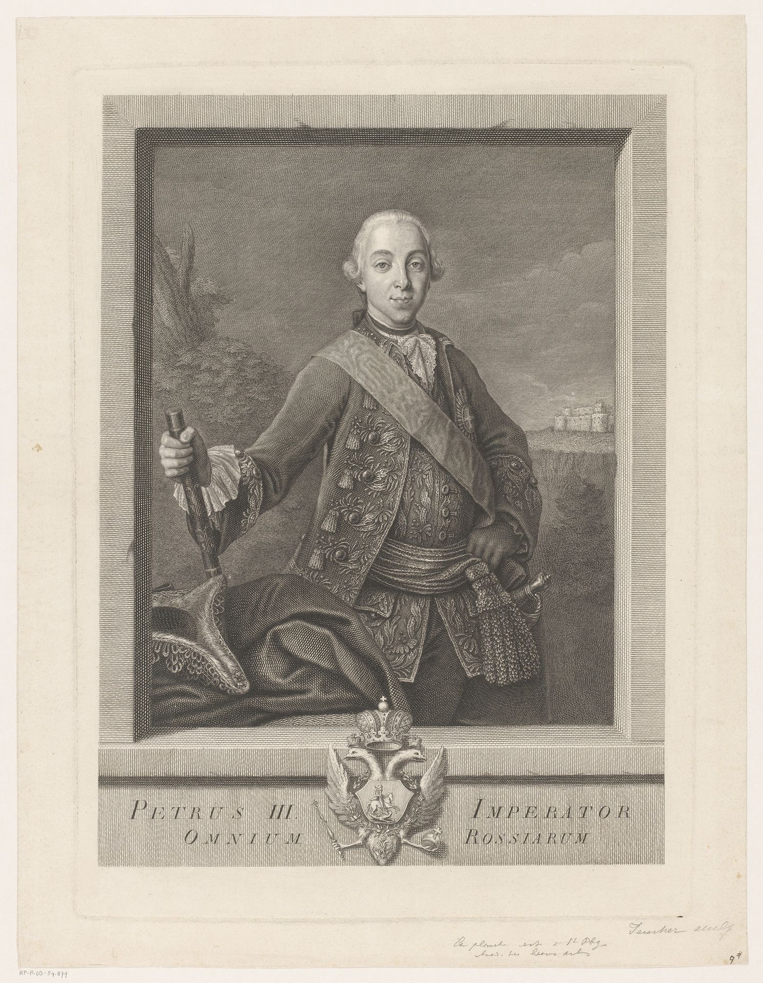 Portret van Peter III van Rusland by Johann Christoph Teucher