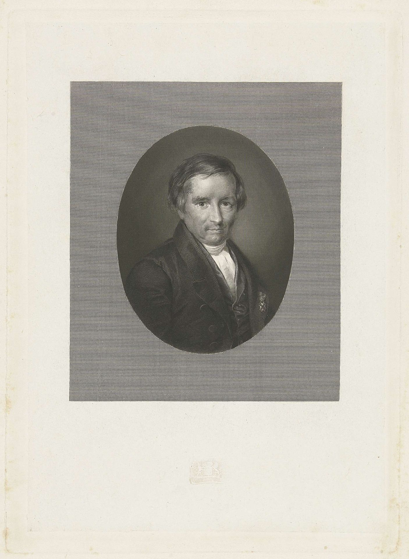 Portret van Willem de Clercq by Henricus Wilhelmus Couwenberg