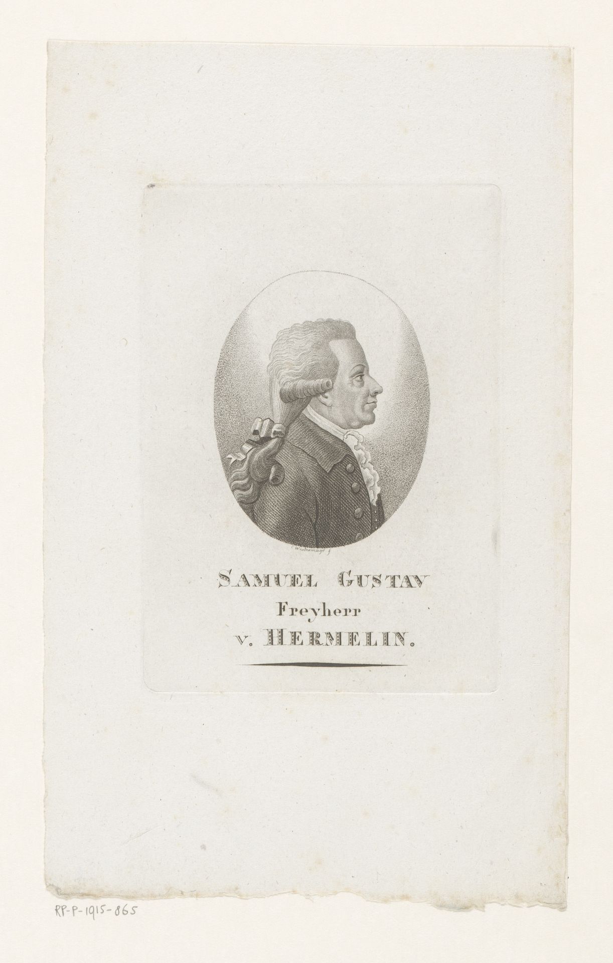 Portret van Samuel Gustaf Hermelin by Konrad Westermayr