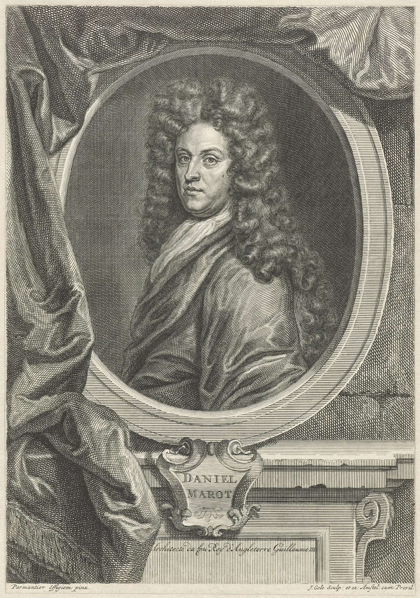 Portret van Daniël Marot by Jacob Gole