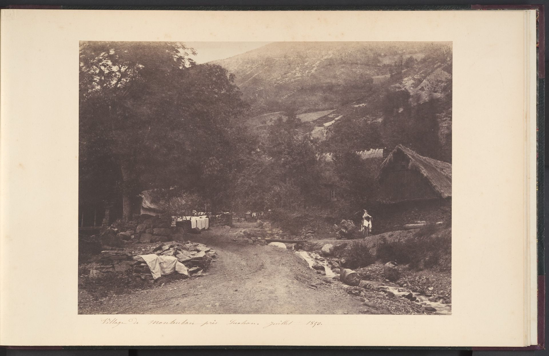 Village de Montaubant pris de Luchon by Joseph Vigier