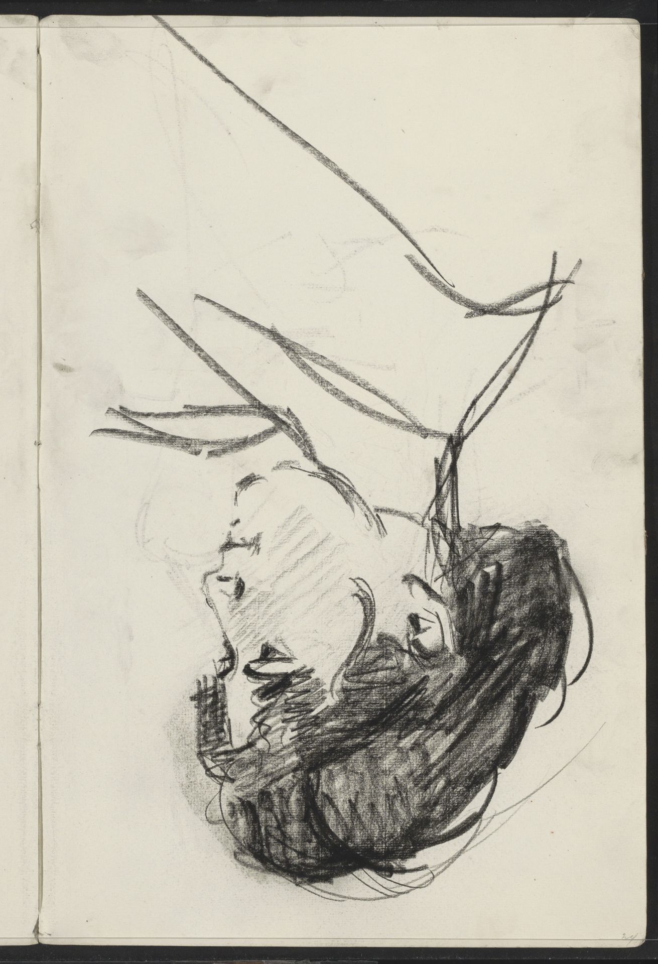 Vrouwenhoofd, in profiel by Isaac Israels