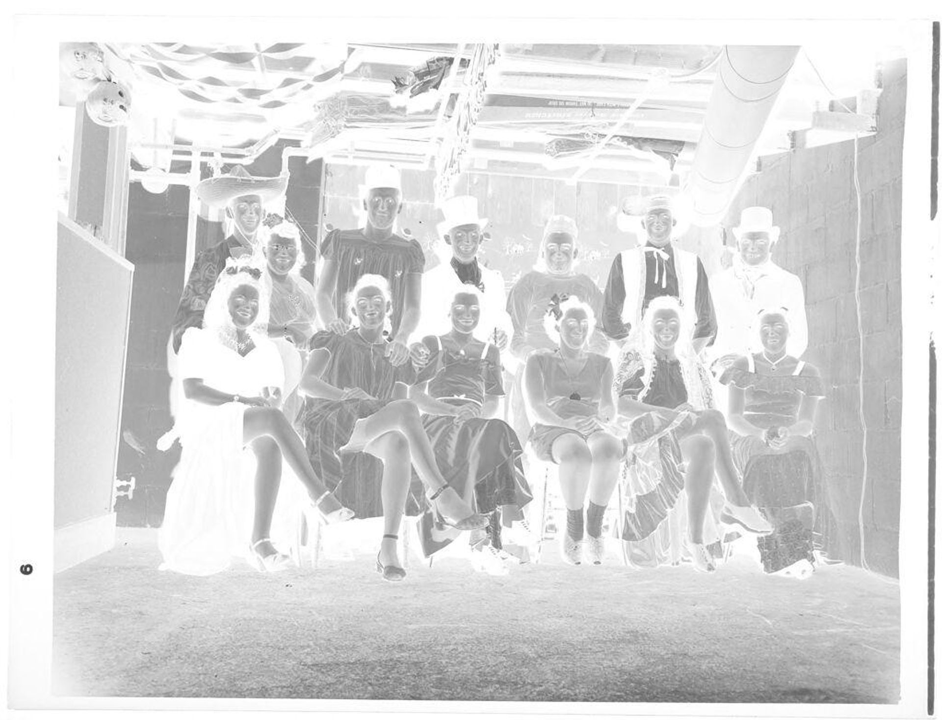 Untitled (group portrait, Halloween party) by John Deusing