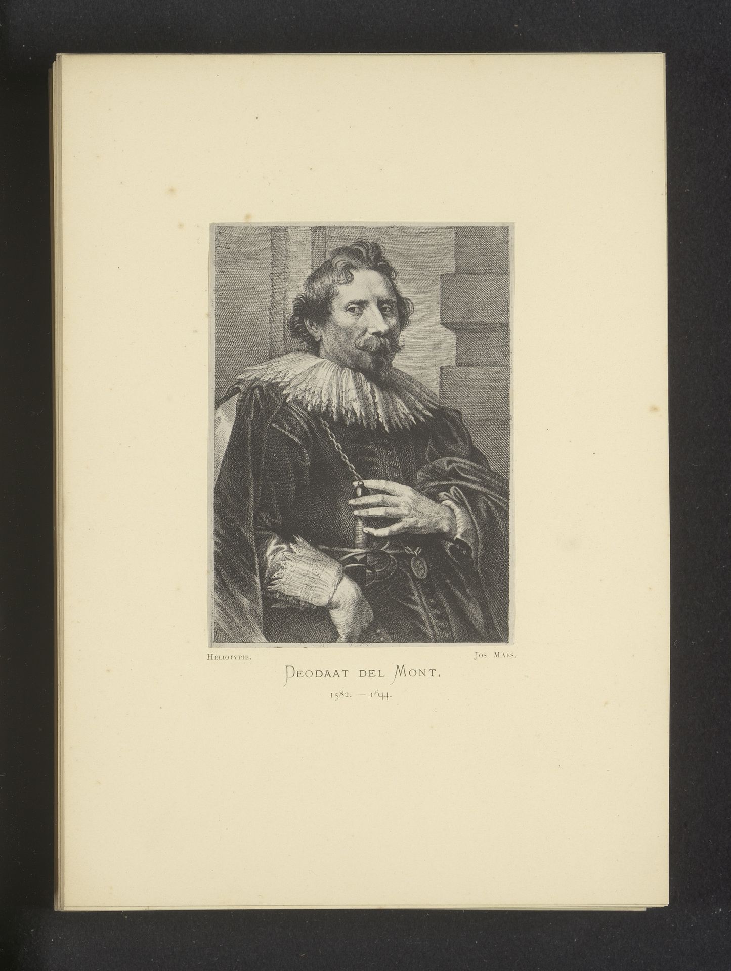Reproductie van een gravure van een portret van Deodat van der Mont door Lucas Vorsterman (I) by Joseph Maes