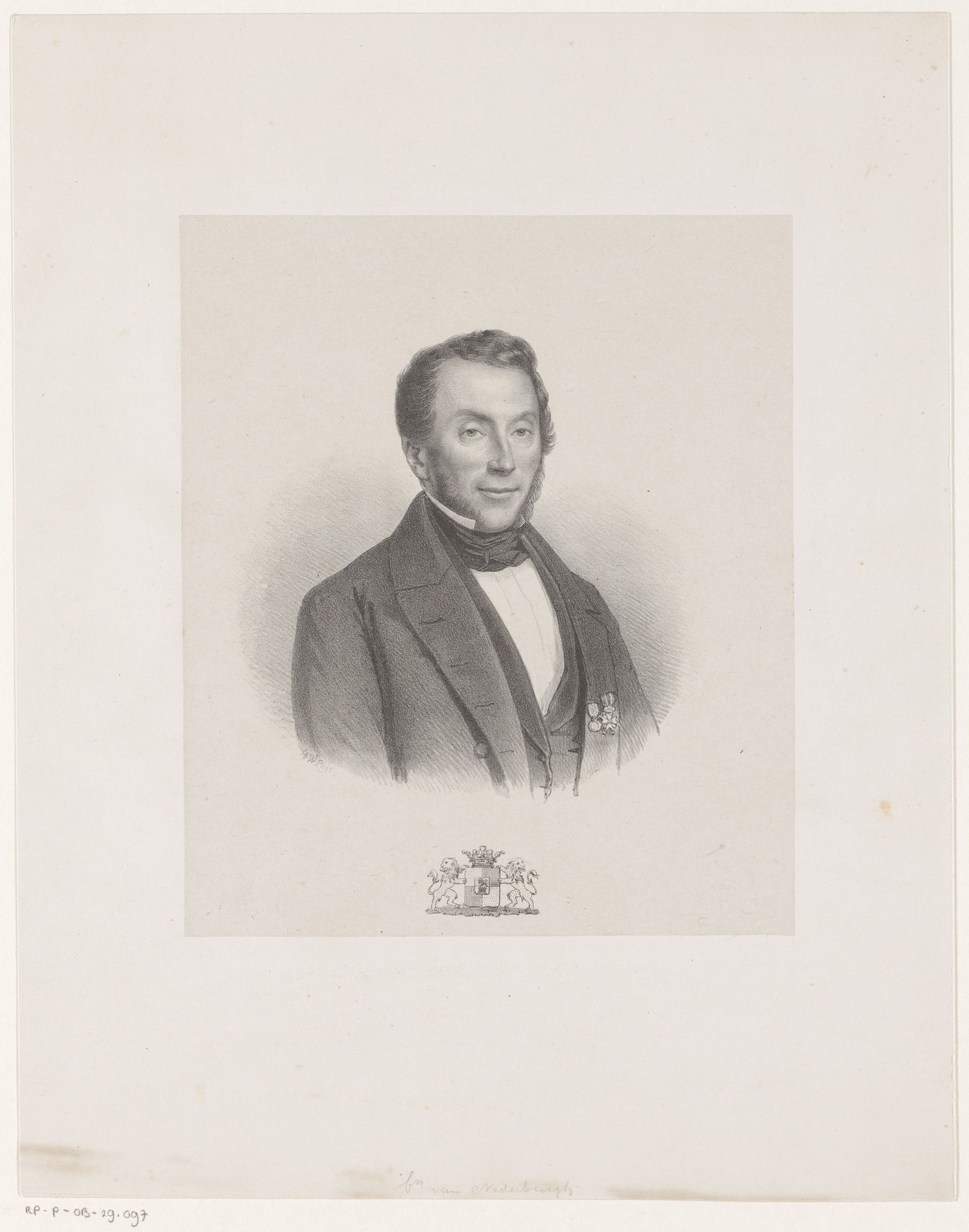 Portret van een onbekende man, mogelijk Sebastiaan Cornelis Nederburgh by Hendrik Wilhelmus Last