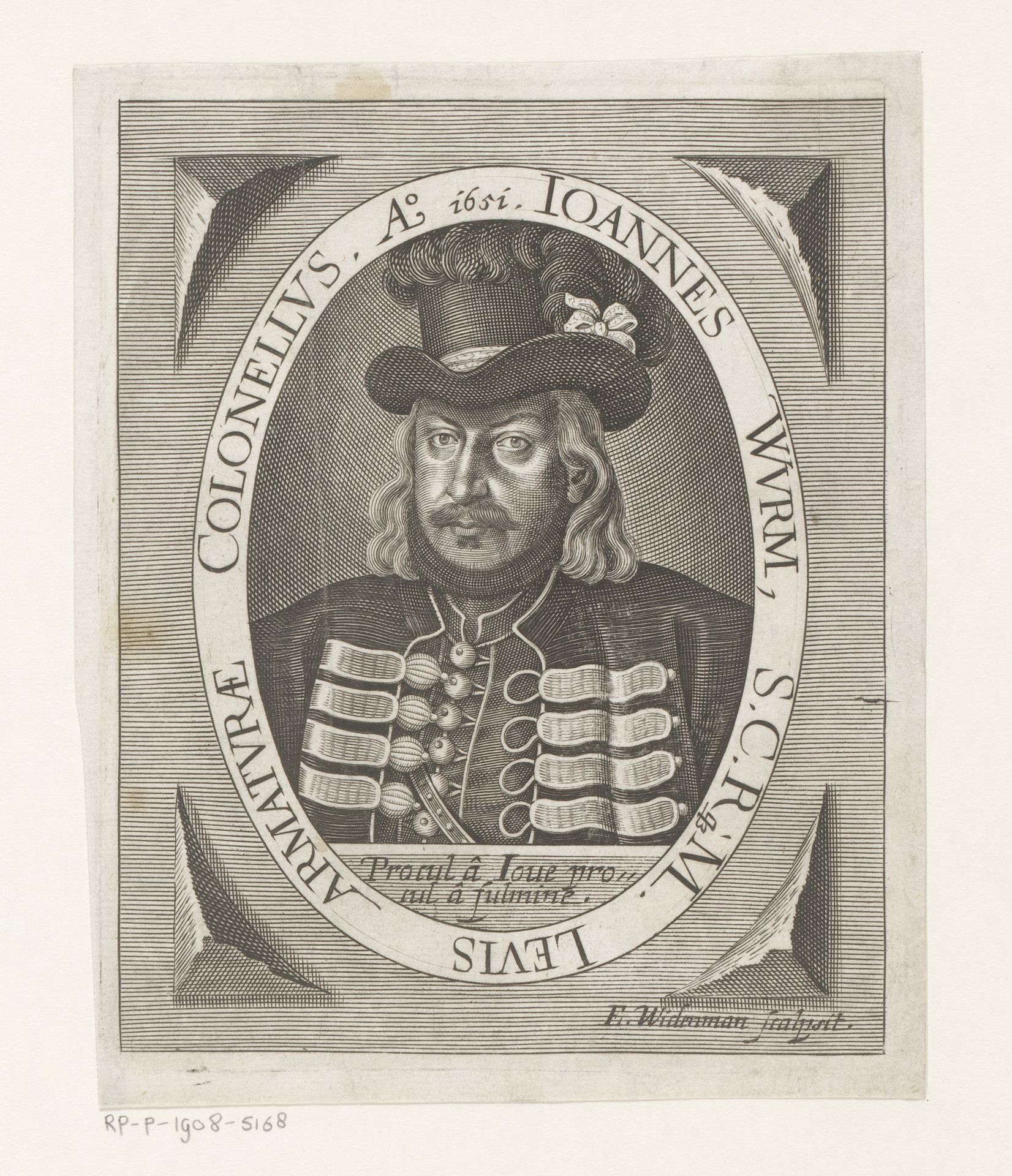 Portret van Johannes Wurm by Elias Widemann