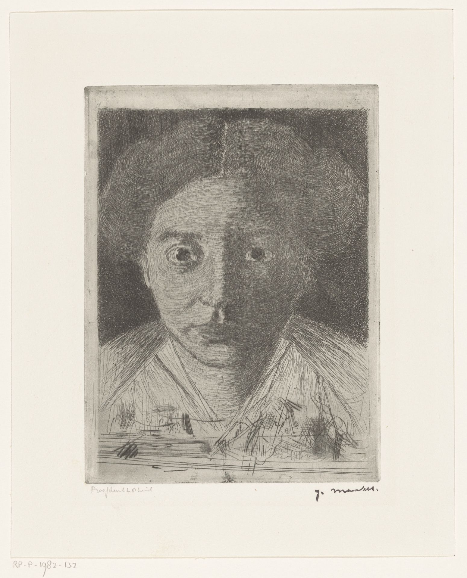Portret van Anne Zernike by Jan Mankes