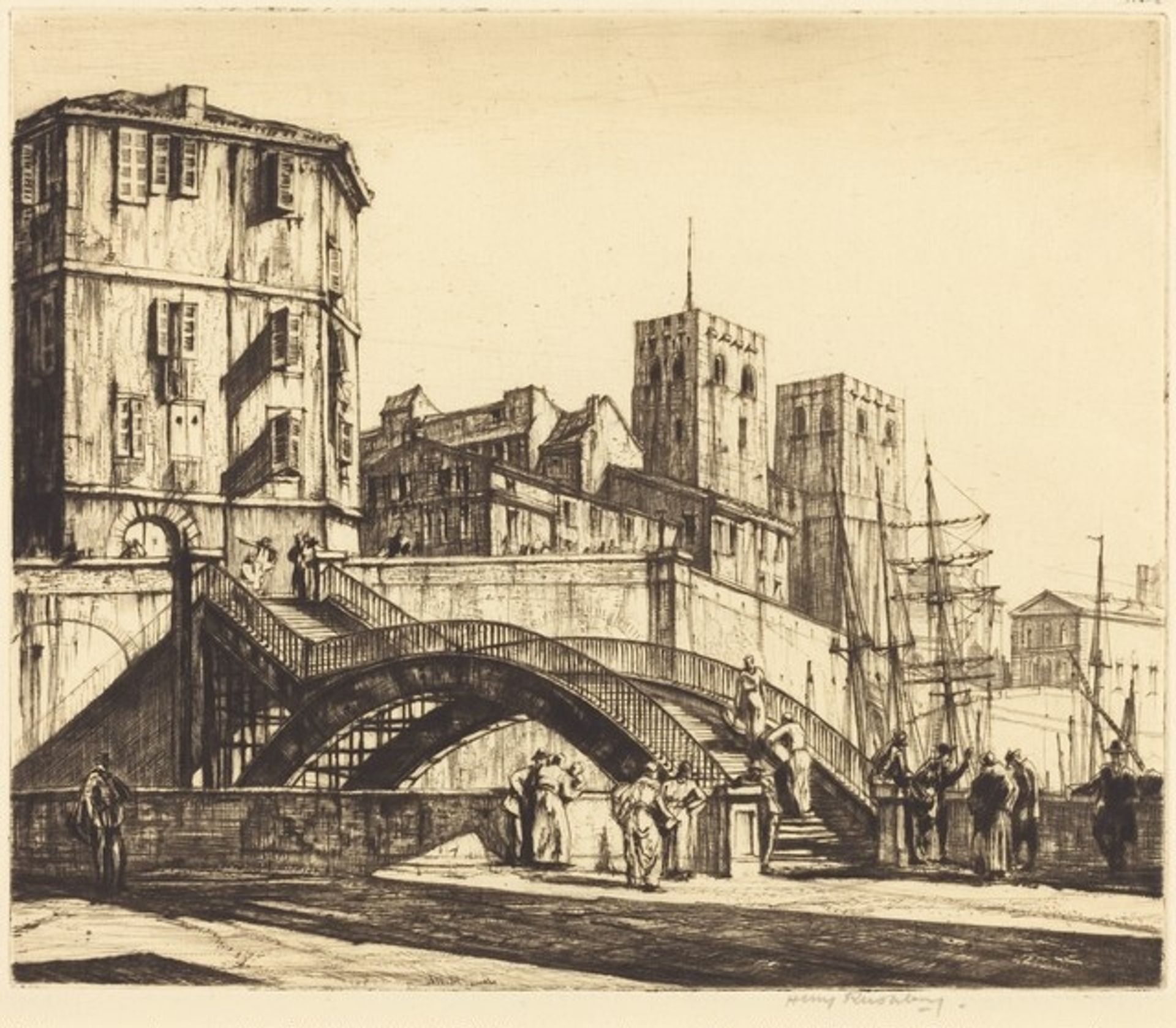 Saint Victor, Marseilles by Henry Rushbury