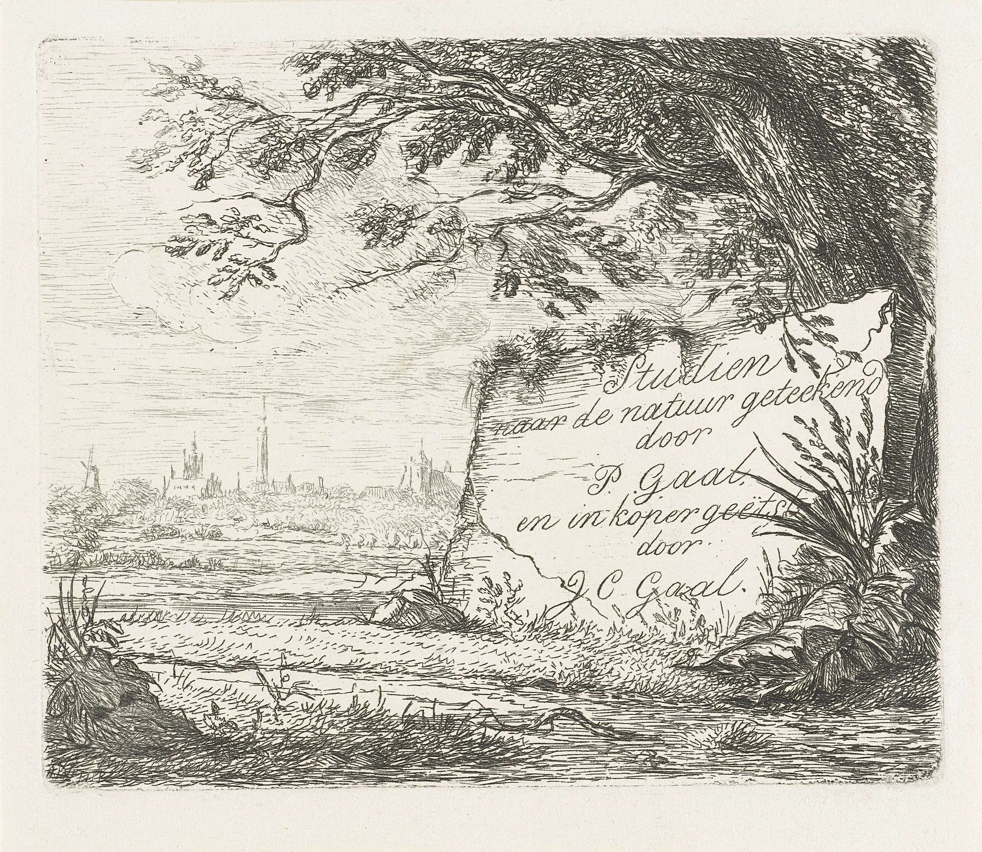 Titelprent voor: Studien naar de natuur geteekend by Jacobus Cornelis Gaal