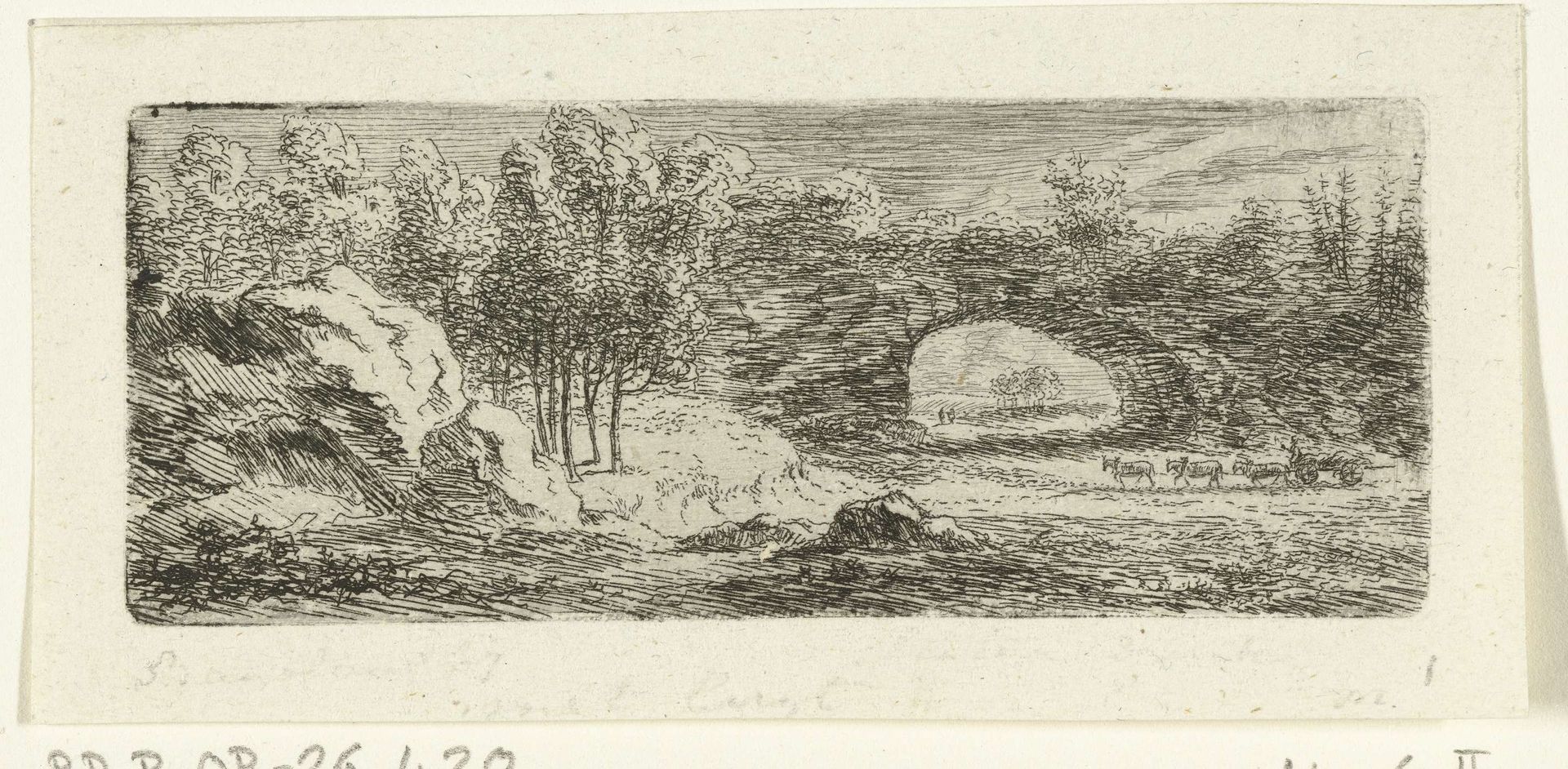 Rotslandschap met natuurlijke brug by Ernst Willem Jan Bagelaar