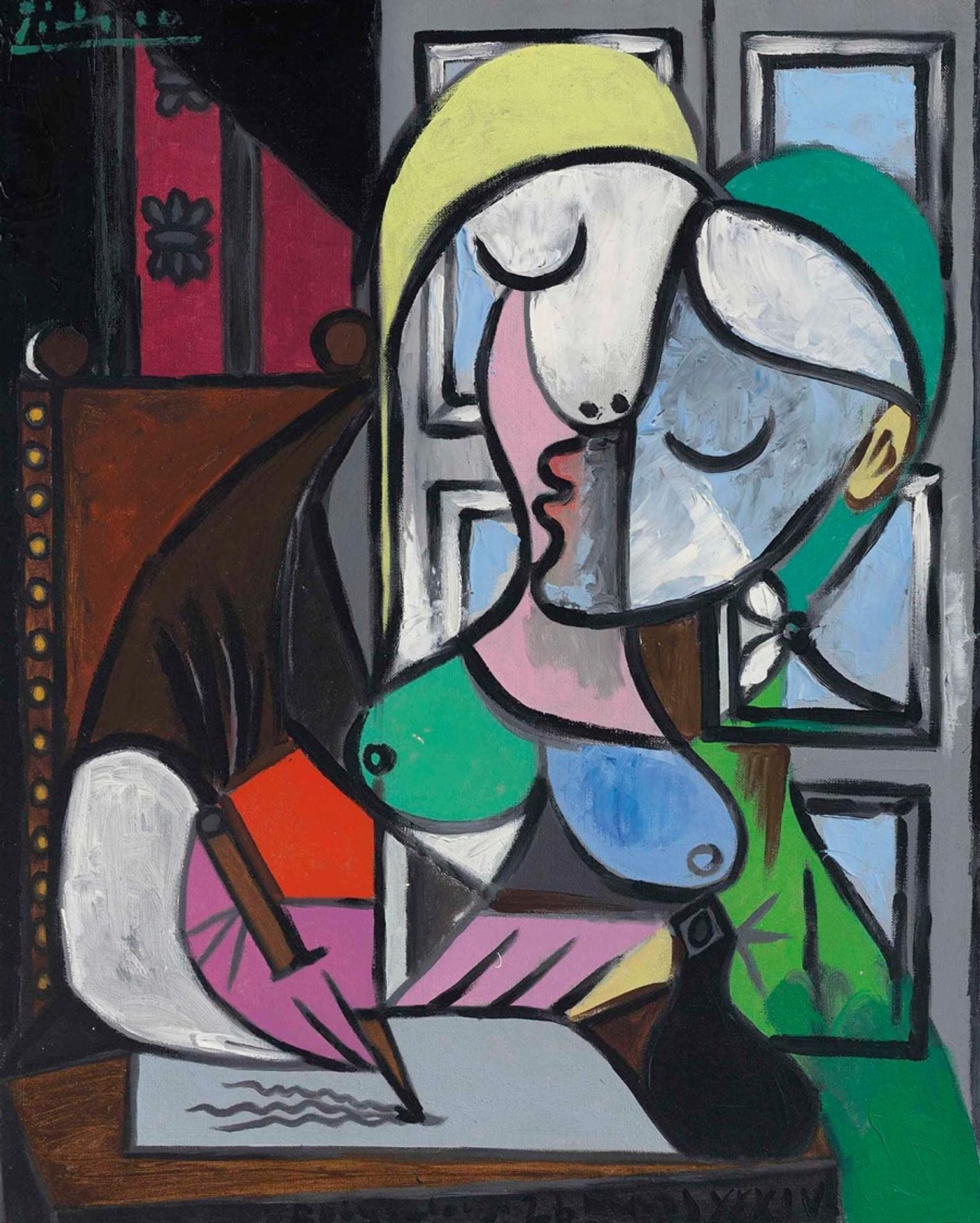 Femme écrivant by Pablo Picasso