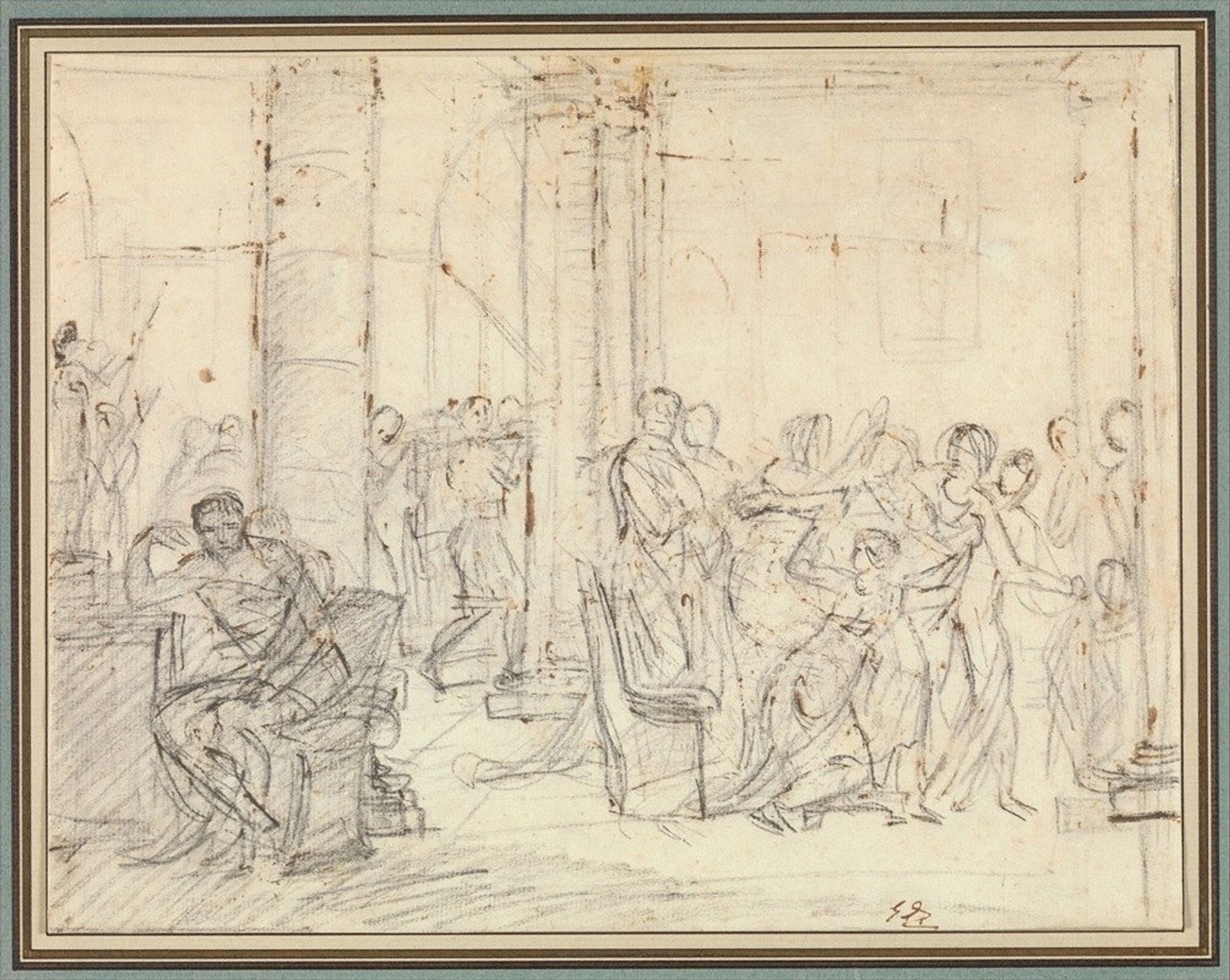 Study for The Lictors Bringing Brutus the Bodies of his Sons by Jacques Louis David