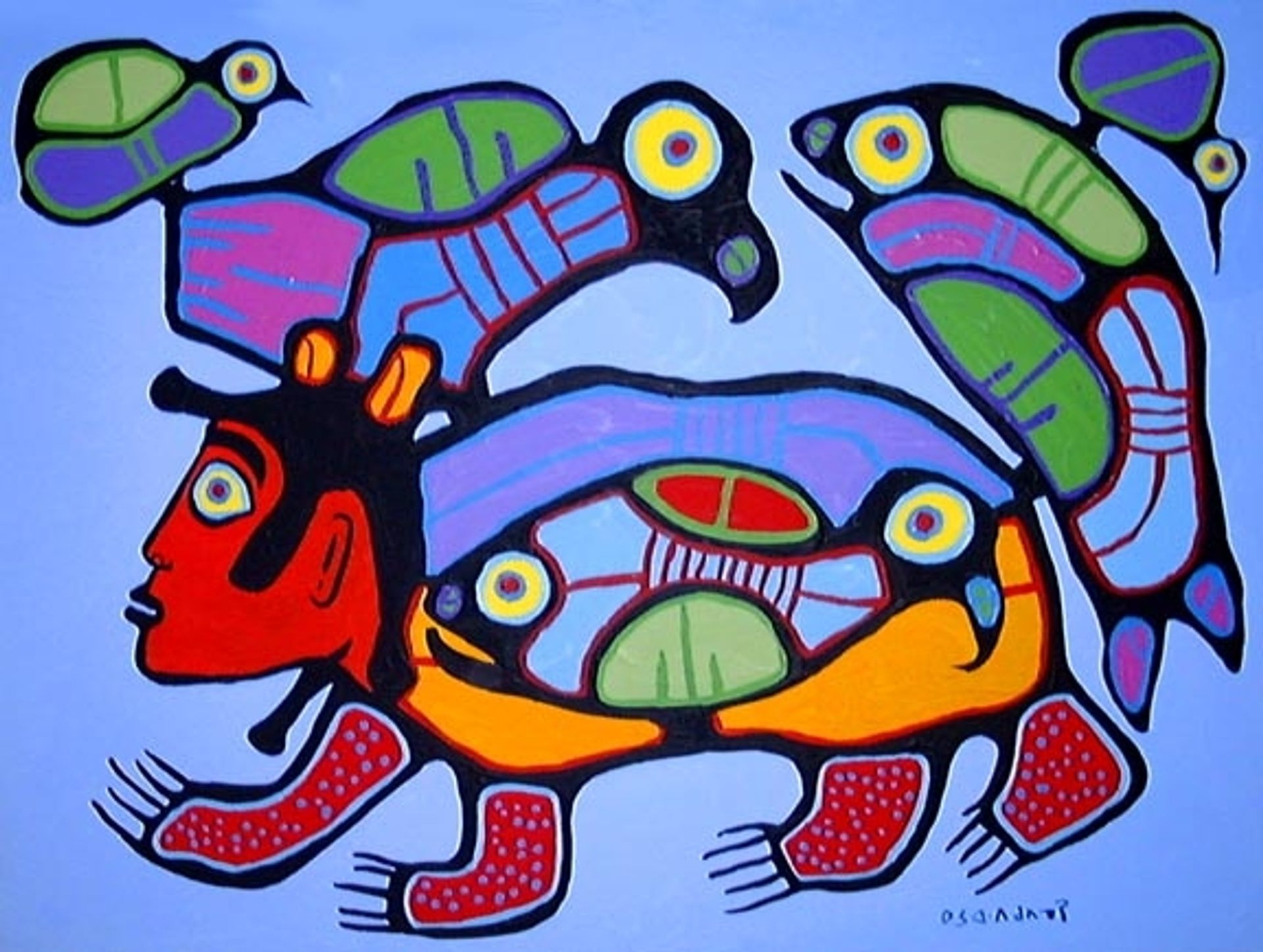 Bear Walking by Norval Morrisseau